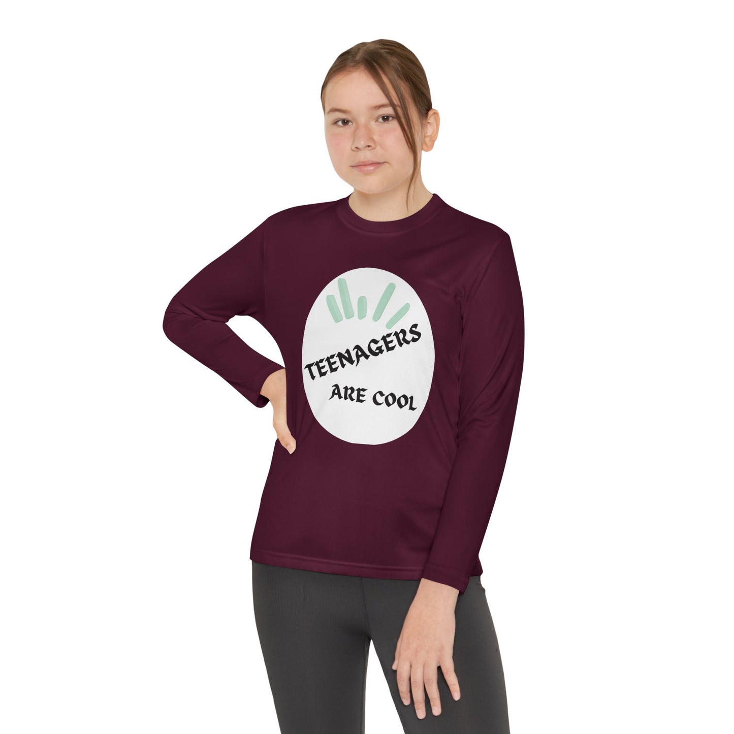 Youth Long Sleeve Tee - "Teenagers Are Cool" Graphic