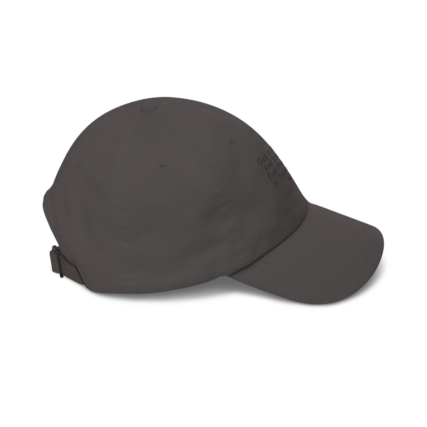 Embroidered Scripture Dad Cap — "God Is My Refuge" (Psalm 46:1)