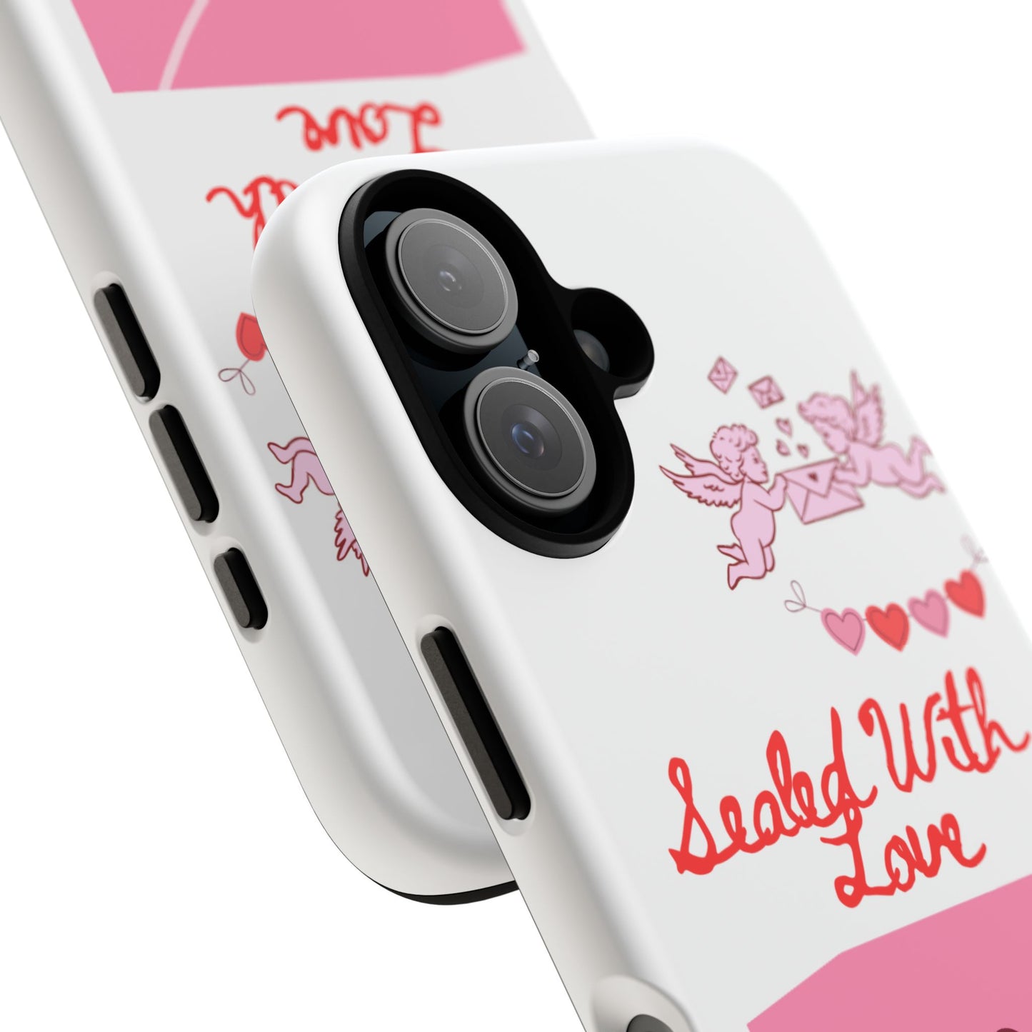 Phone Case — "Sealed With Love" Pink Valentine Envelope Design