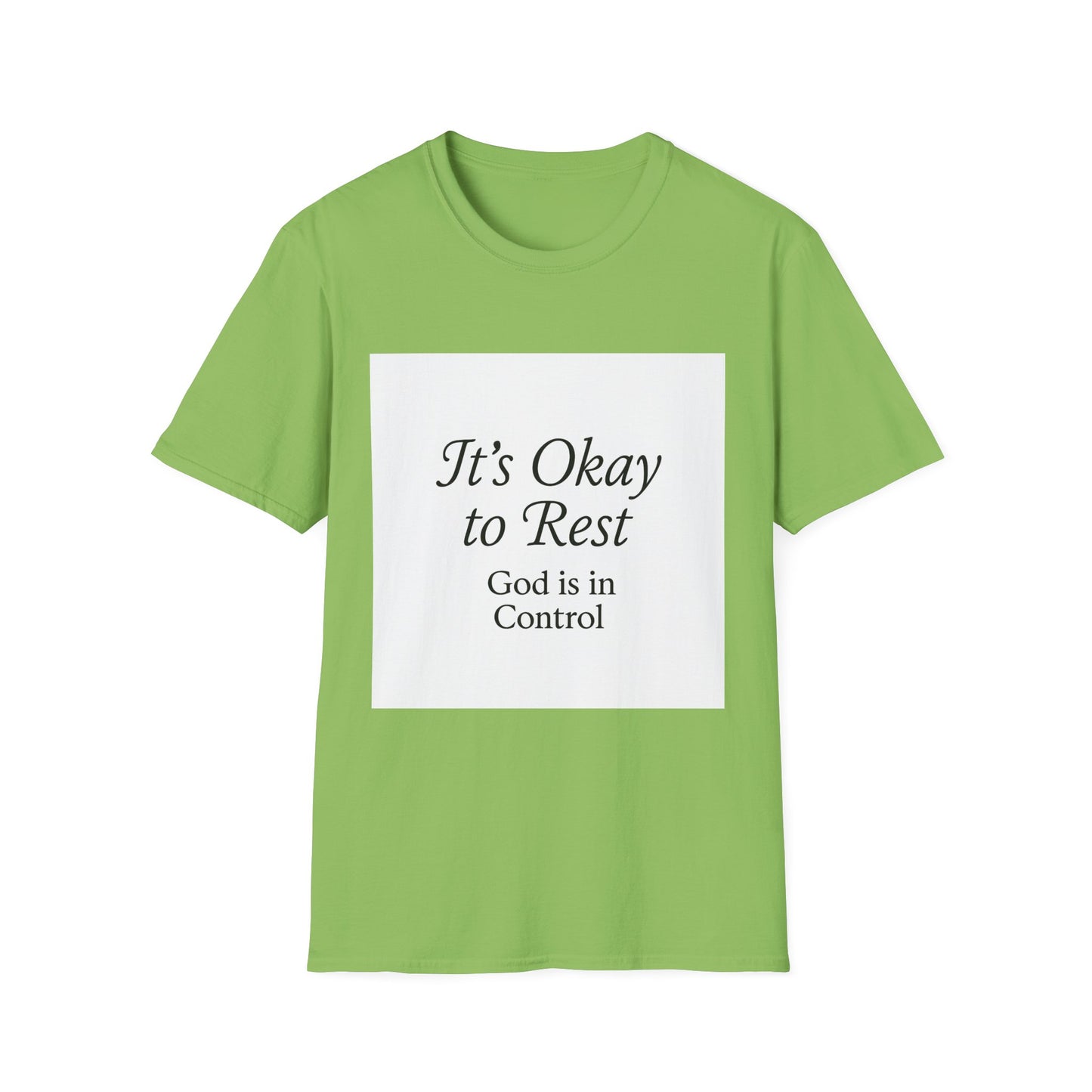 + 1 God is in Control T-Shirt, Softstyle Tee, Relaxation Wear, Mindfulness Gift, Inspirational Apparel, Spiritual Gifts