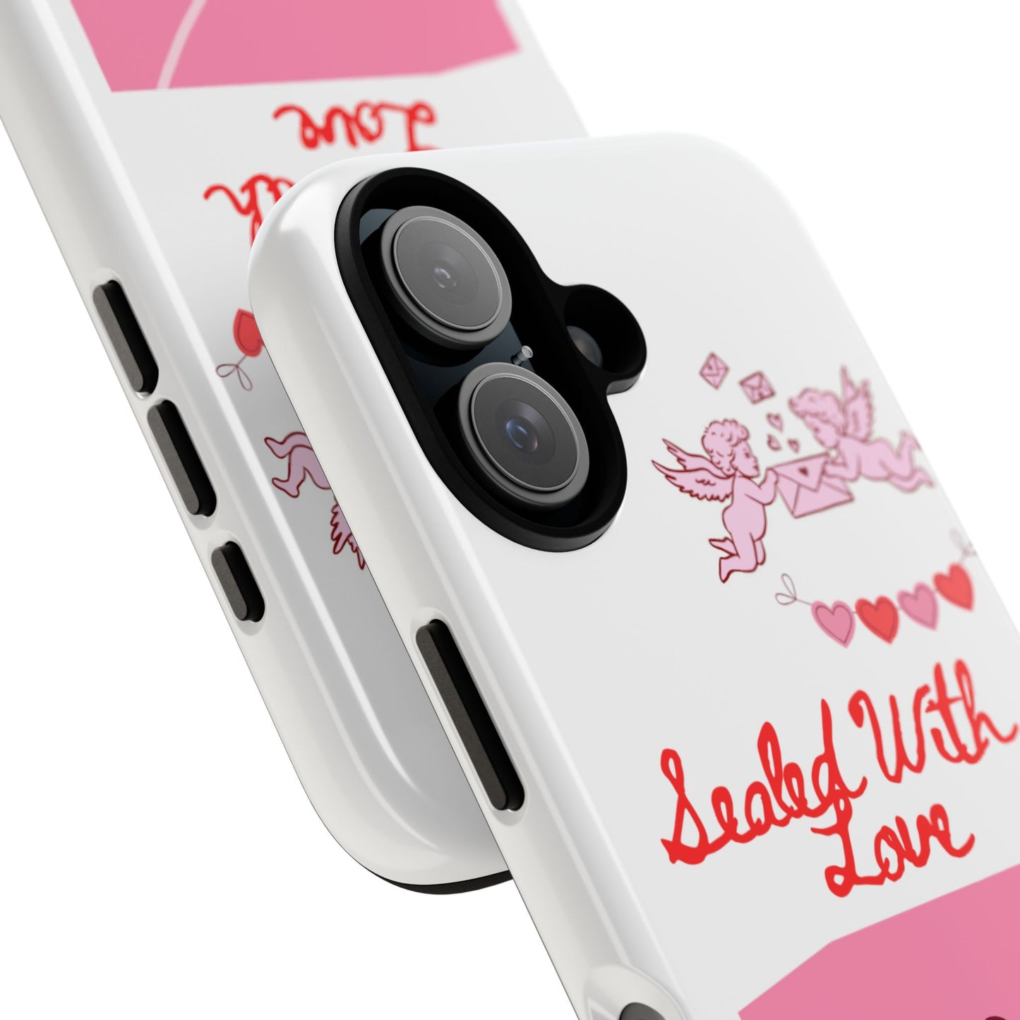 Phone Case — "Sealed With Love" Pink Valentine Envelope Design