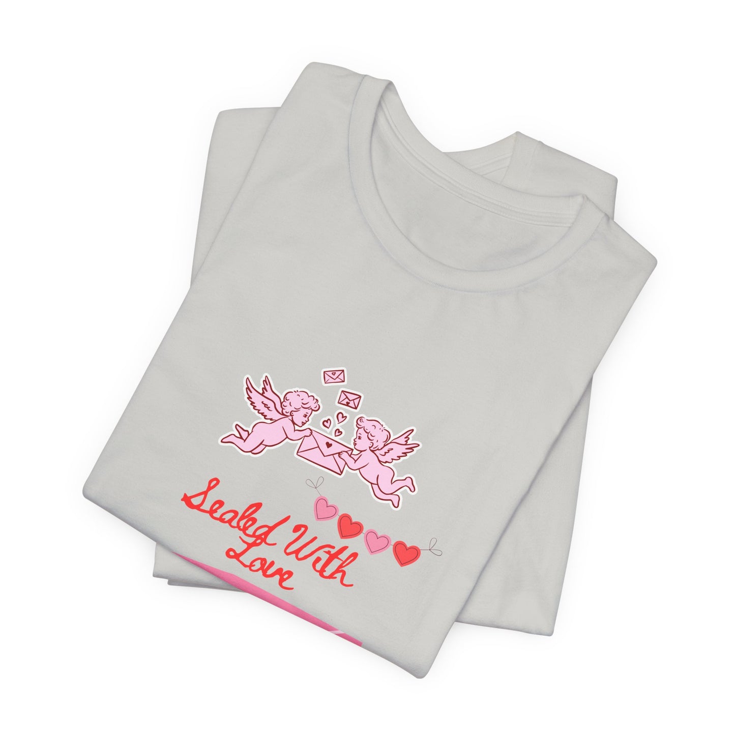 Valentine -Love Letter Tee — Pink Envelope 'Send You Love' Graphic T-Shirt