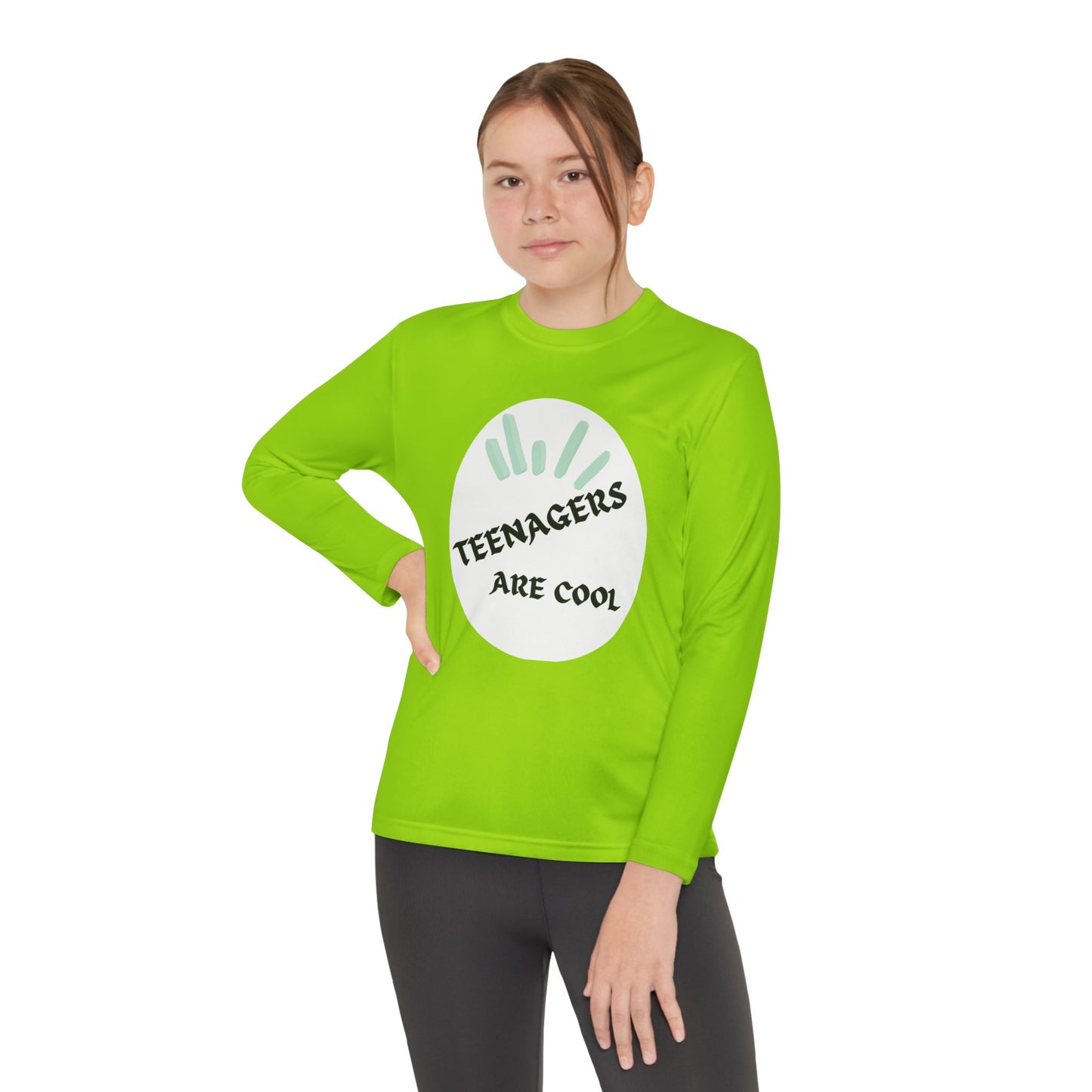 Youth Long Sleeve Tee - "Teenagers Are Cool" Graphic