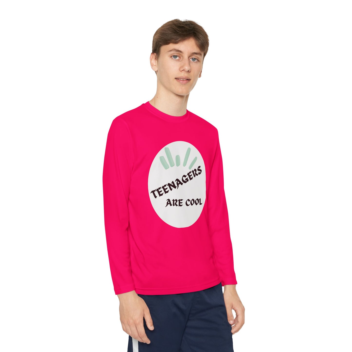 Youth Long Sleeve Tee - "Teenagers Are Cool" Graphic