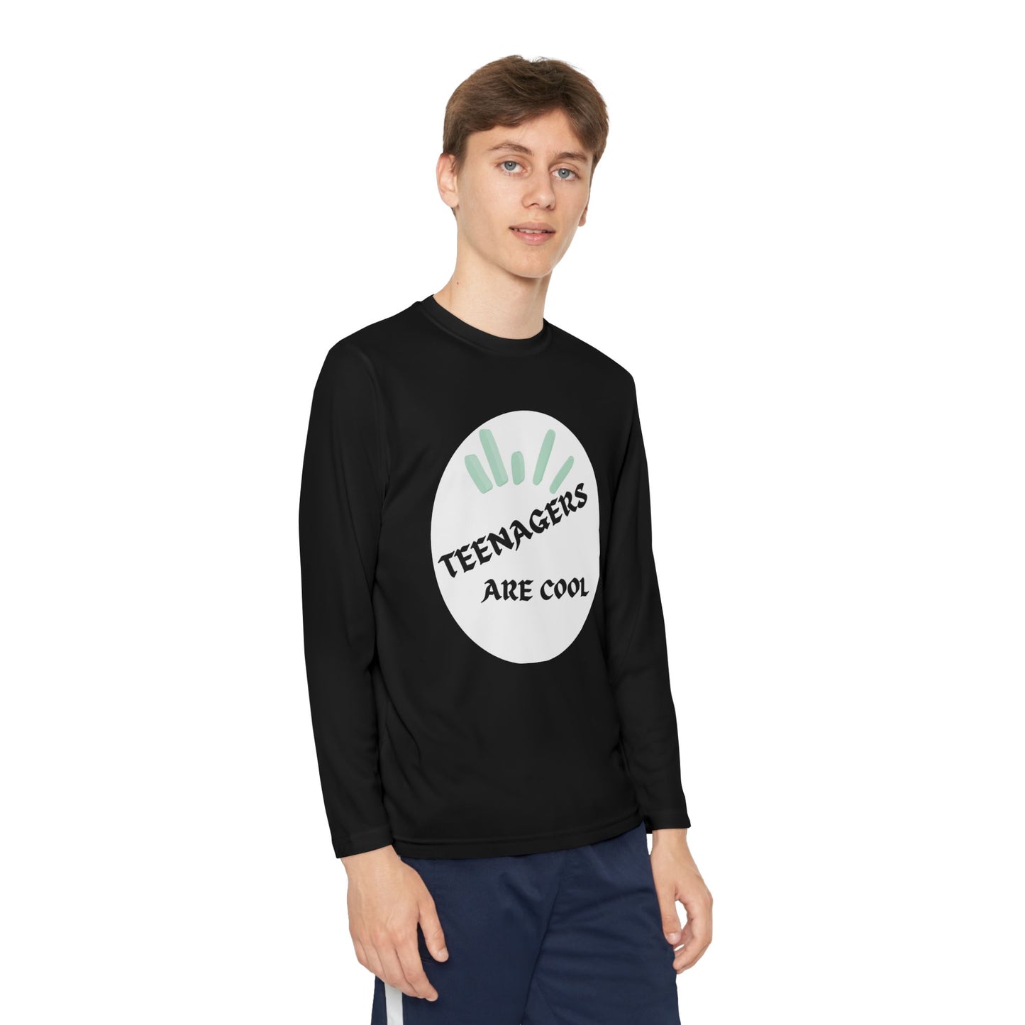 Youth Long Sleeve Tee - "Teenagers Are Cool" Graphic