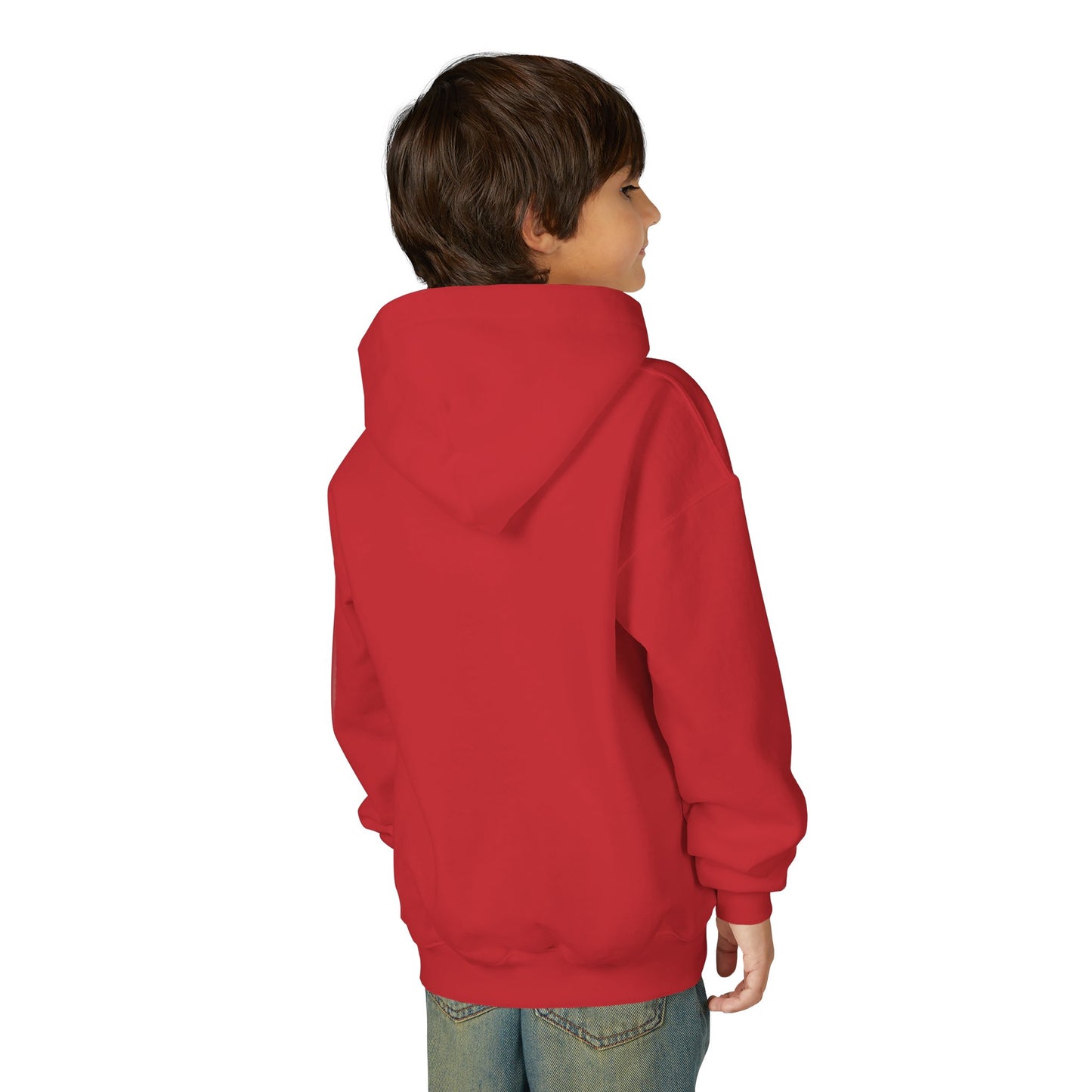 Kids Cute Cat Hoodie — Playful White Cat with Yarn Graphic