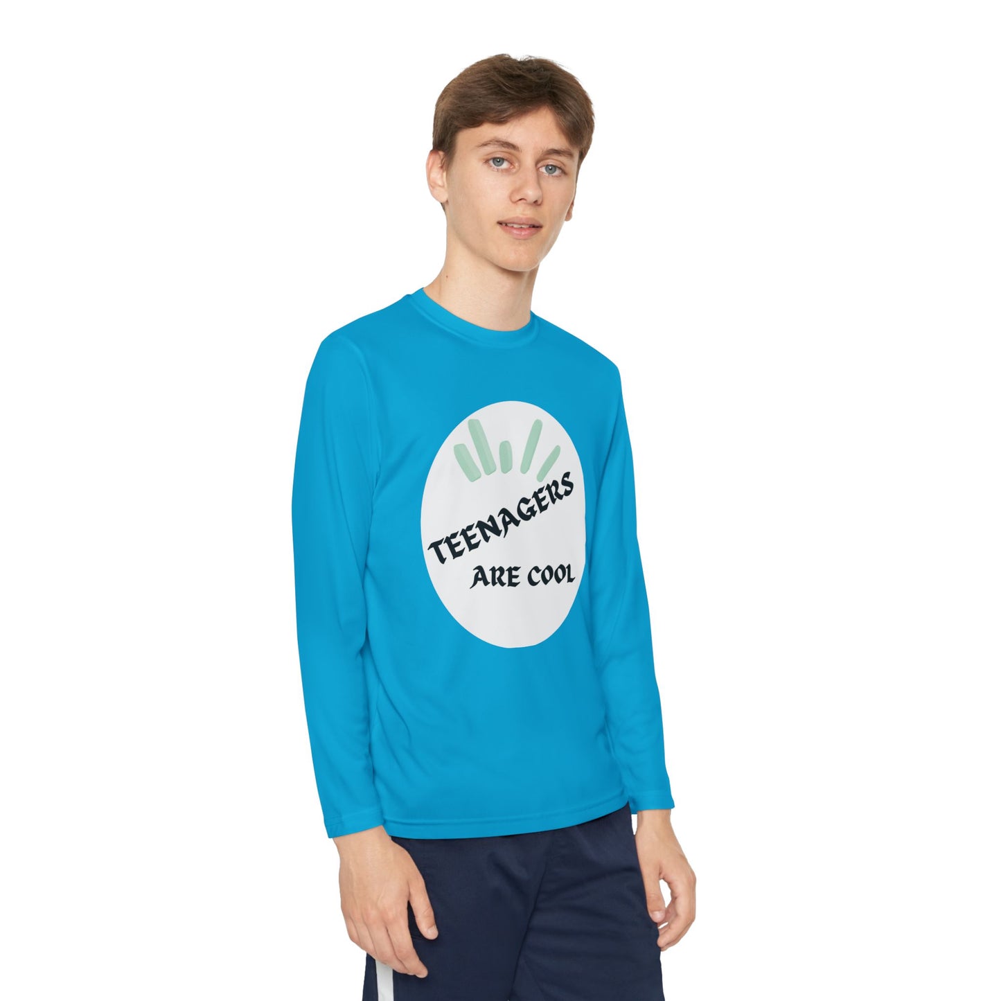 Youth Long Sleeve Tee - "Teenagers Are Cool" Graphic