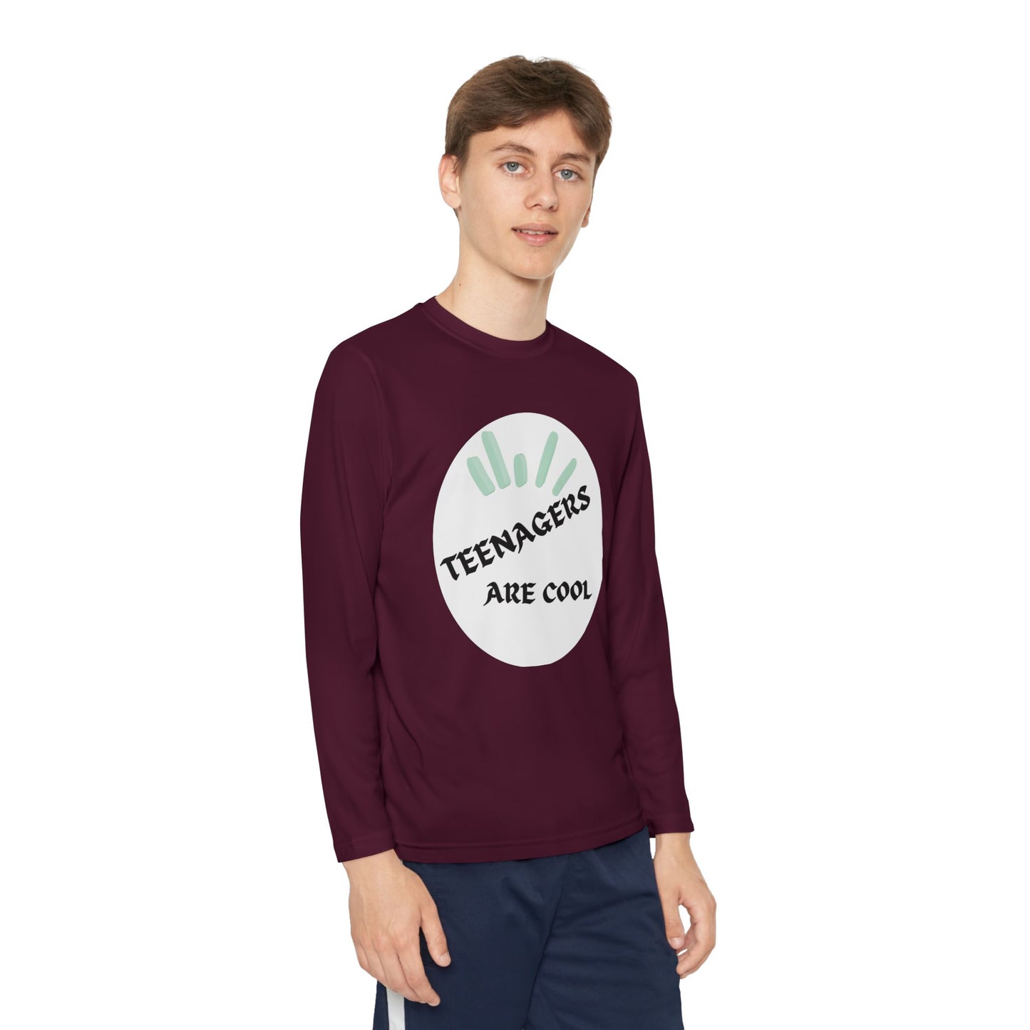 Youth Long Sleeve Tee - "Teenagers Are Cool" Graphic
