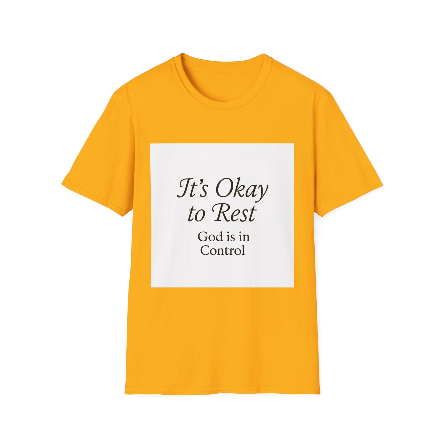+ 1 God is in Control T-Shirt, Softstyle Tee, Relaxation Wear, Mindfulness Gift, Inspirational Apparel, Spiritual Gifts
