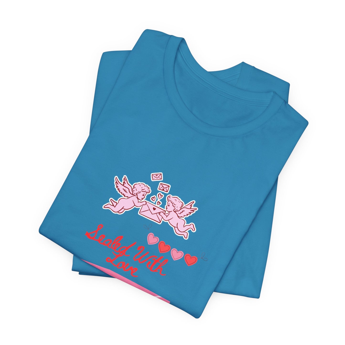 Valentine -Love Letter Tee — Pink Envelope 'Send You Love' Graphic T-Shirt