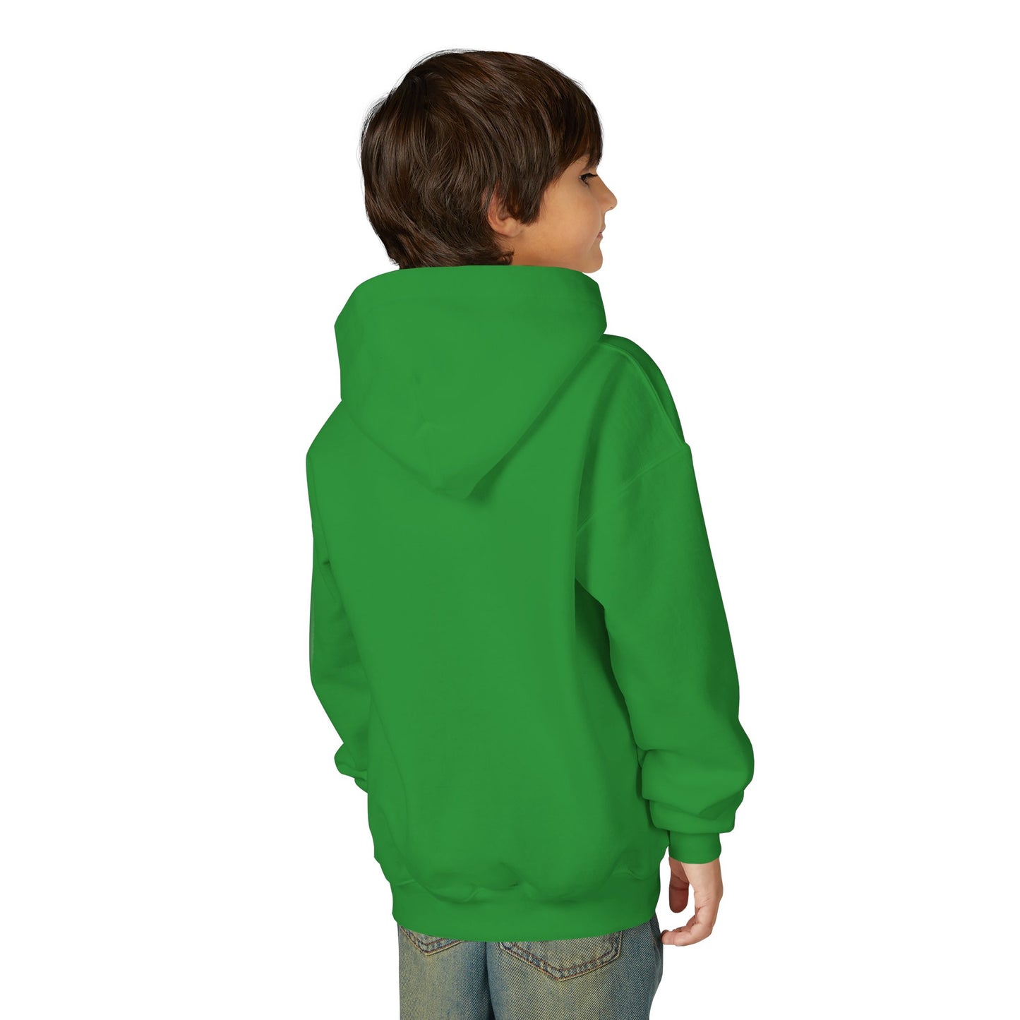 Kids Cute Cat Hoodie — Playful White Cat with Yarn Graphic