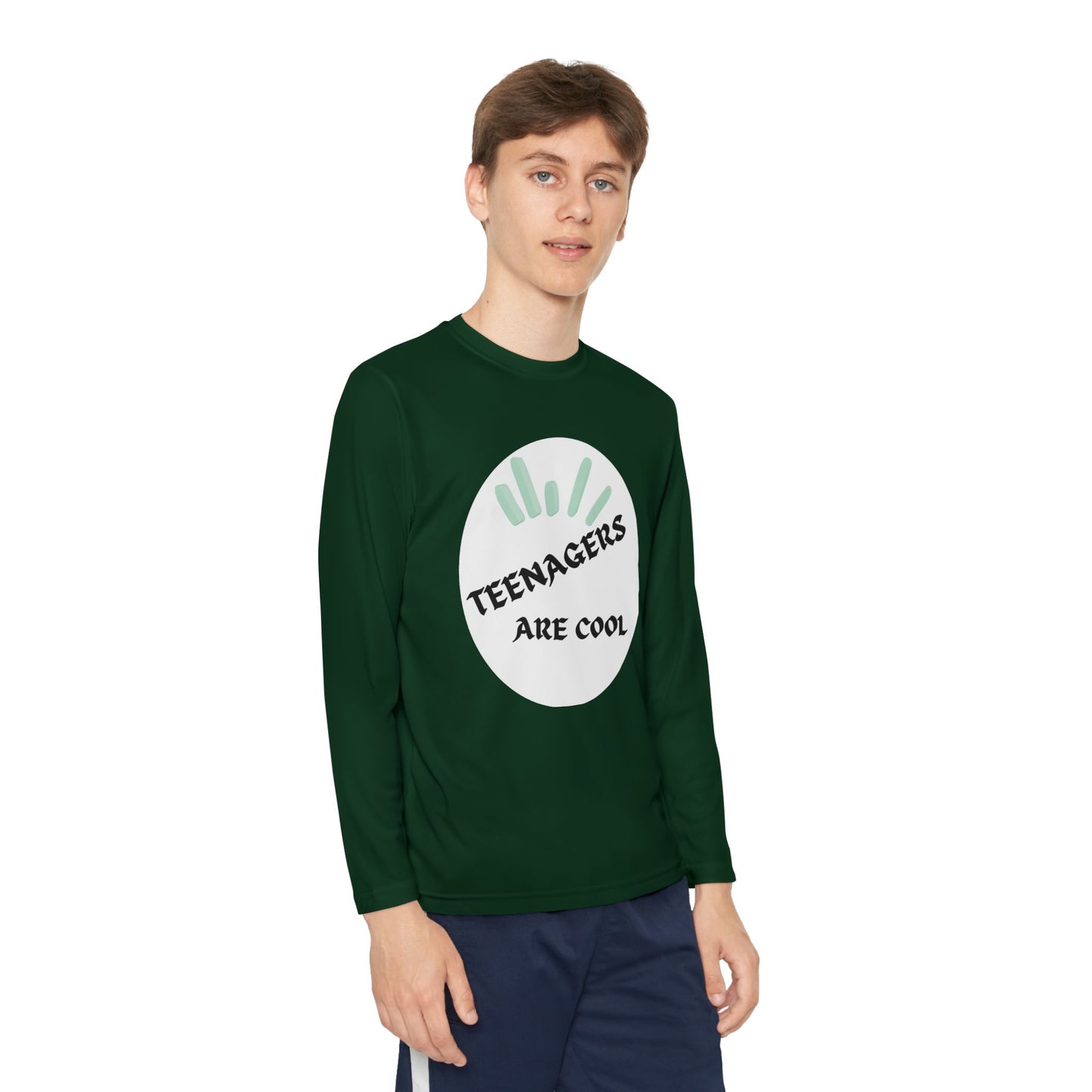 Youth Long Sleeve Tee - "Teenagers Are Cool" Graphic