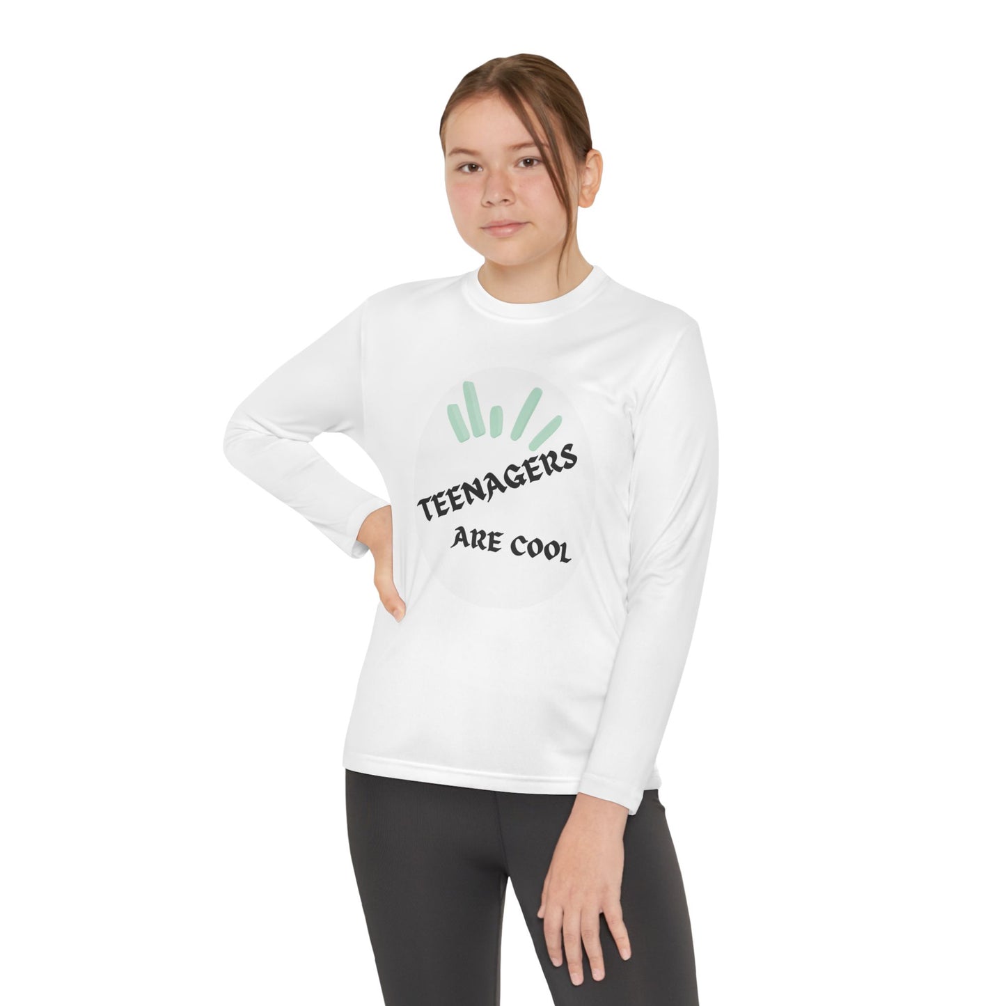 Youth Long Sleeve Tee - "Teenagers Are Cool" Graphic