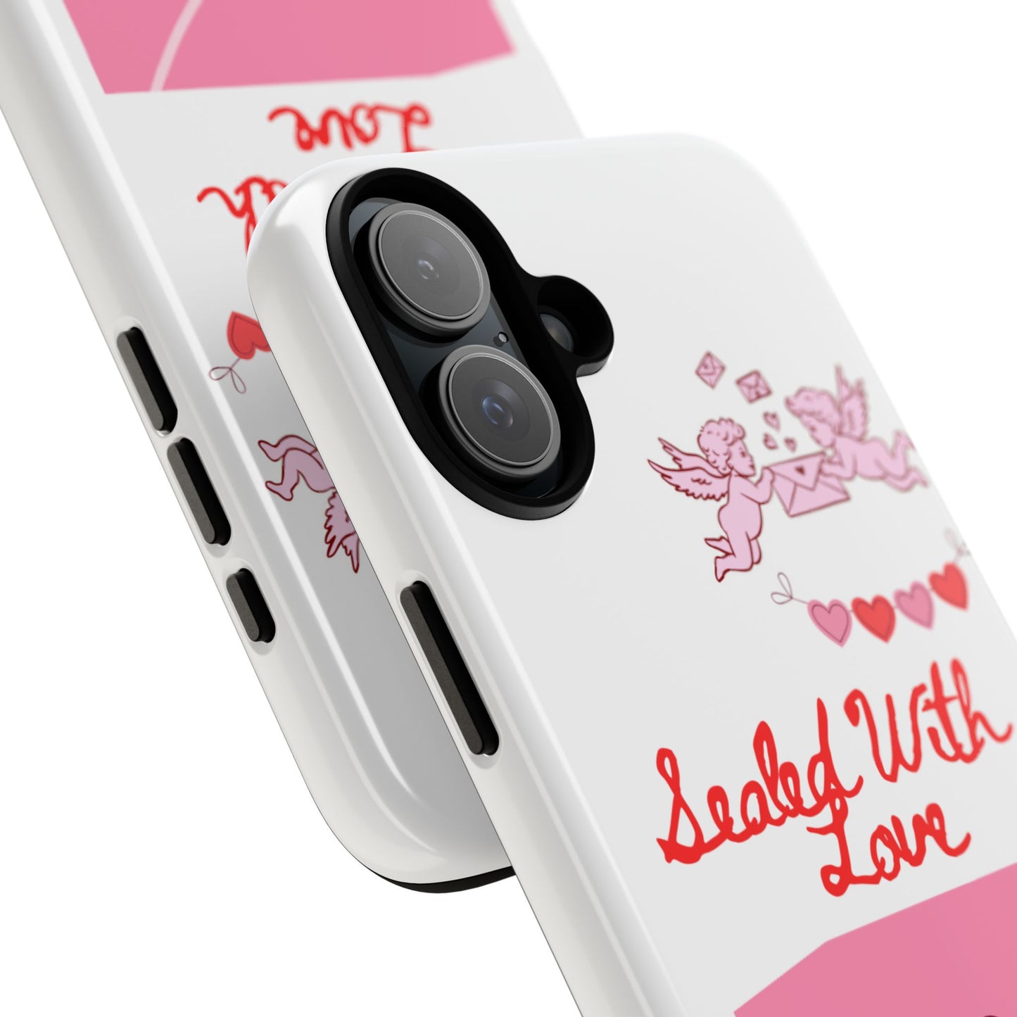 Phone Case — "Sealed With Love" Pink Valentine Envelope Design