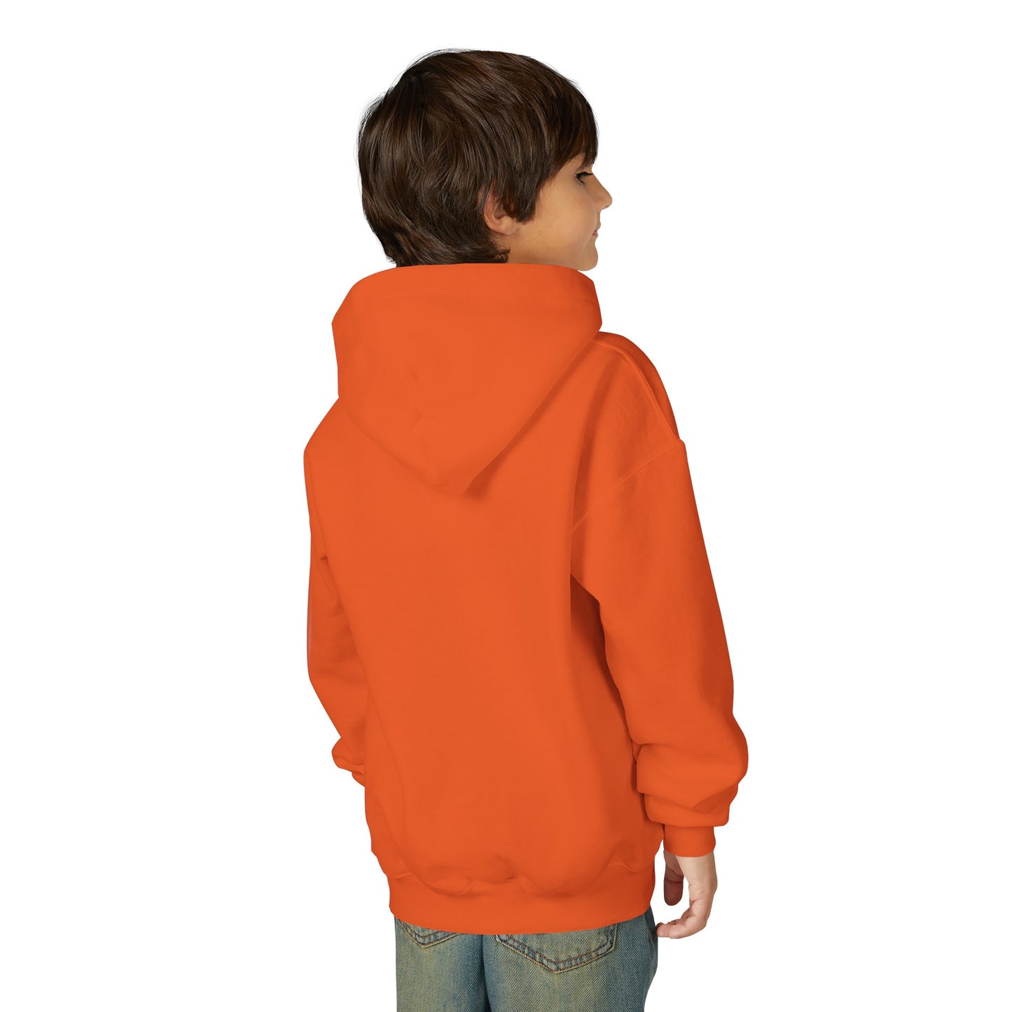 Kids Cute Cat Hoodie — Playful White Cat with Yarn Graphic