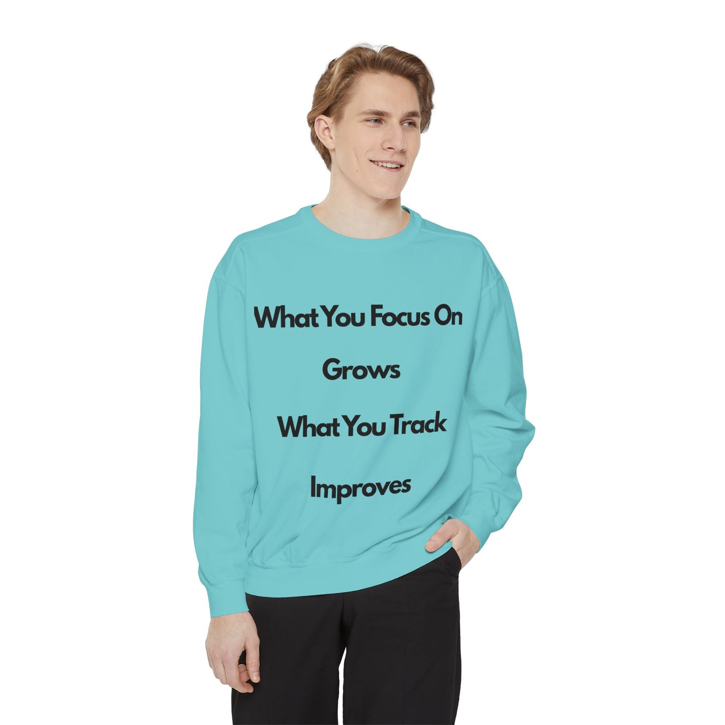 Stay Focus- Unisex Garment-Dyed Sweatshirt