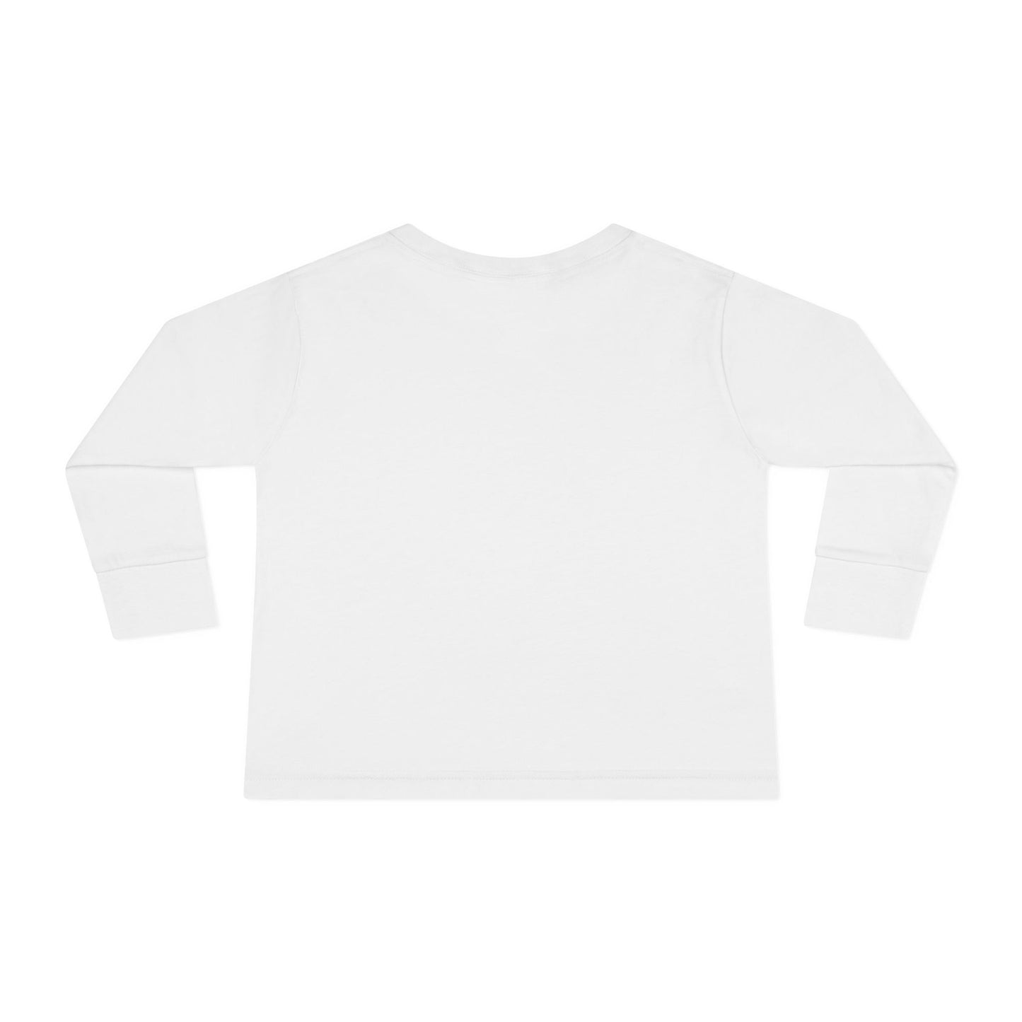 Toddler Long Sleeve Tee — Cute Toy Bear & Blocks Print