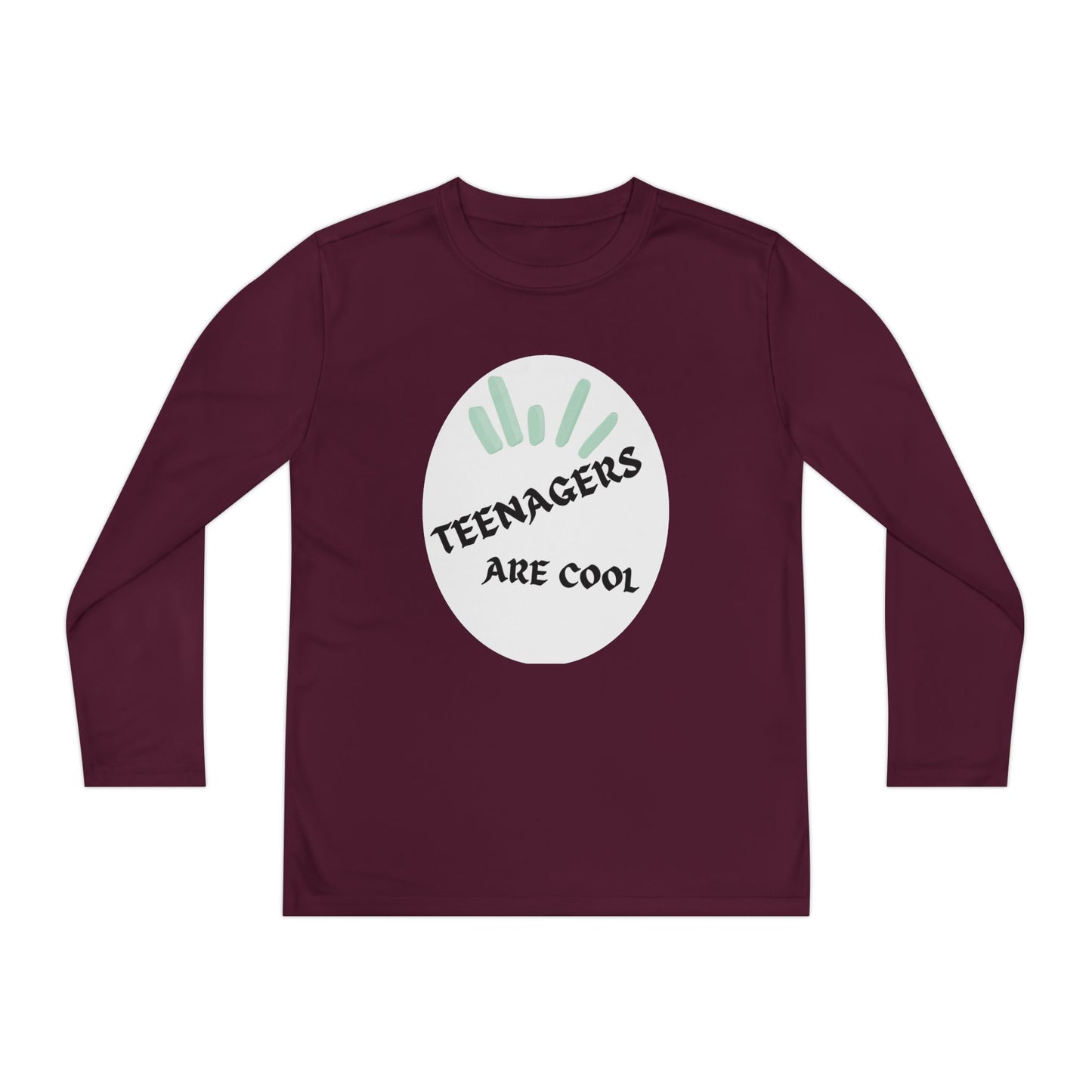 Youth Long Sleeve Tee - "Teenagers Are Cool" Graphic