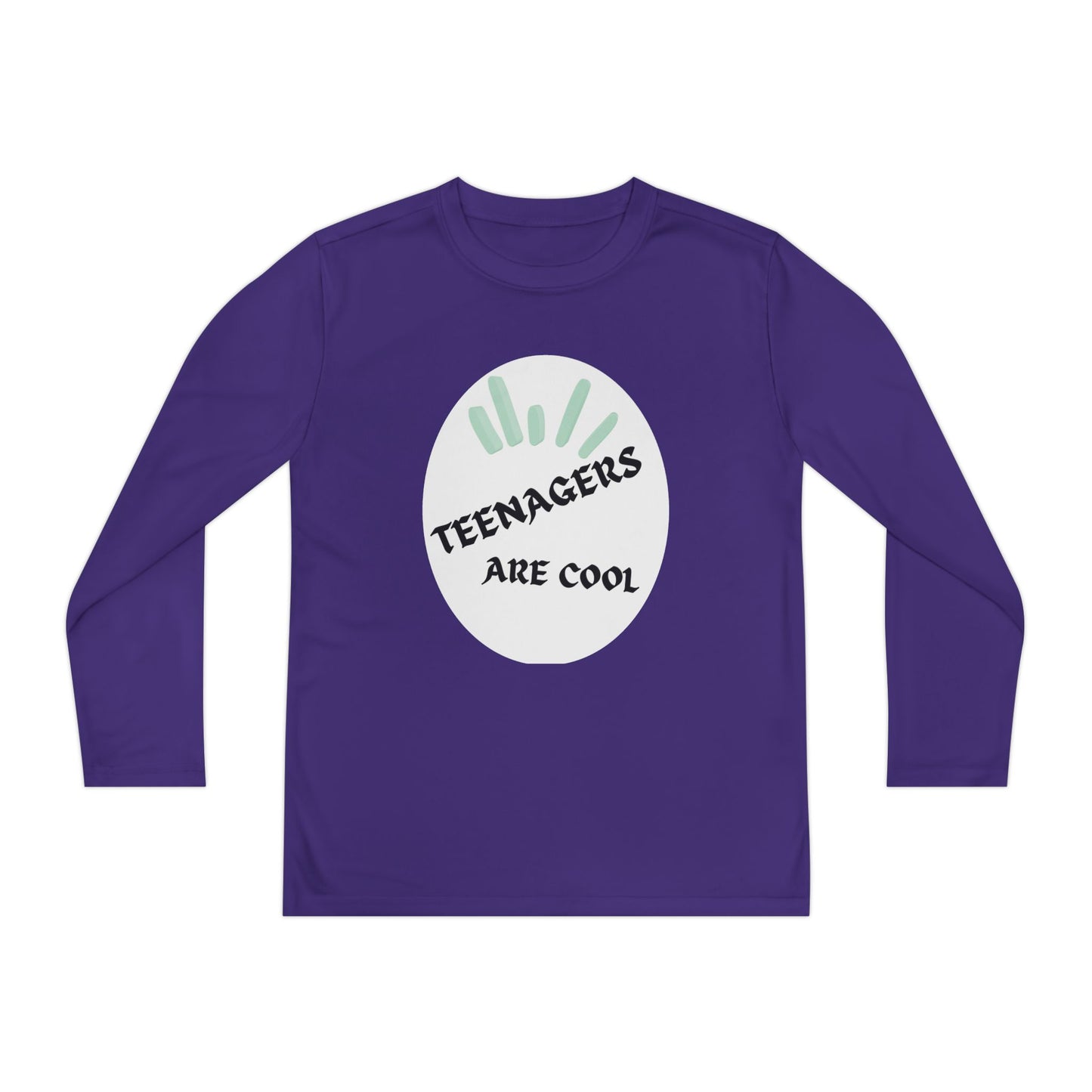 Youth Long Sleeve Tee - "Teenagers Are Cool" Graphic
