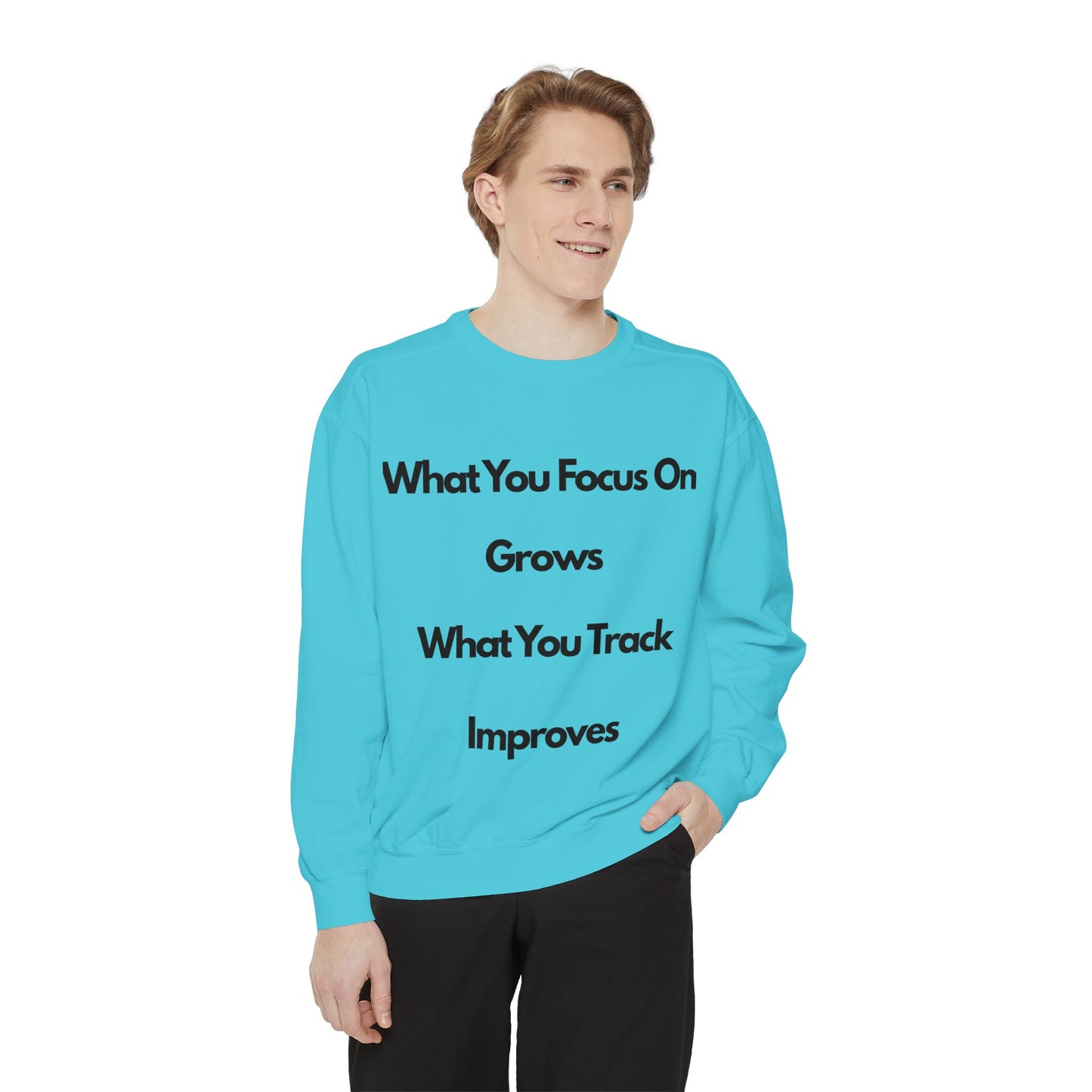 Stay Focus- Unisex Garment-Dyed Sweatshirt