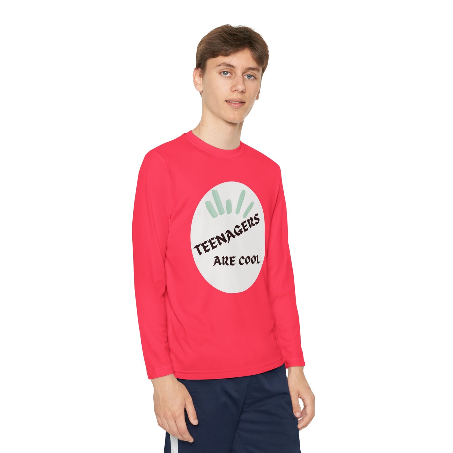 Youth Long Sleeve Tee - "Teenagers Are Cool" Graphic