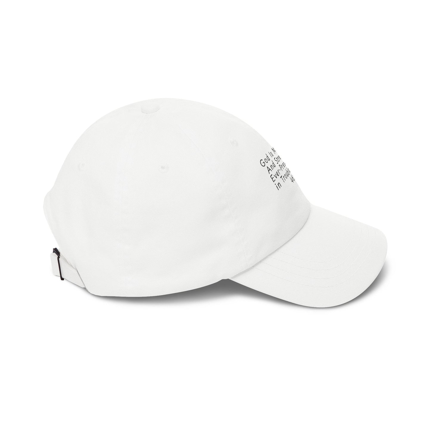 Embroidered Scripture Dad Cap — "God Is My Refuge" (Psalm 46:1)