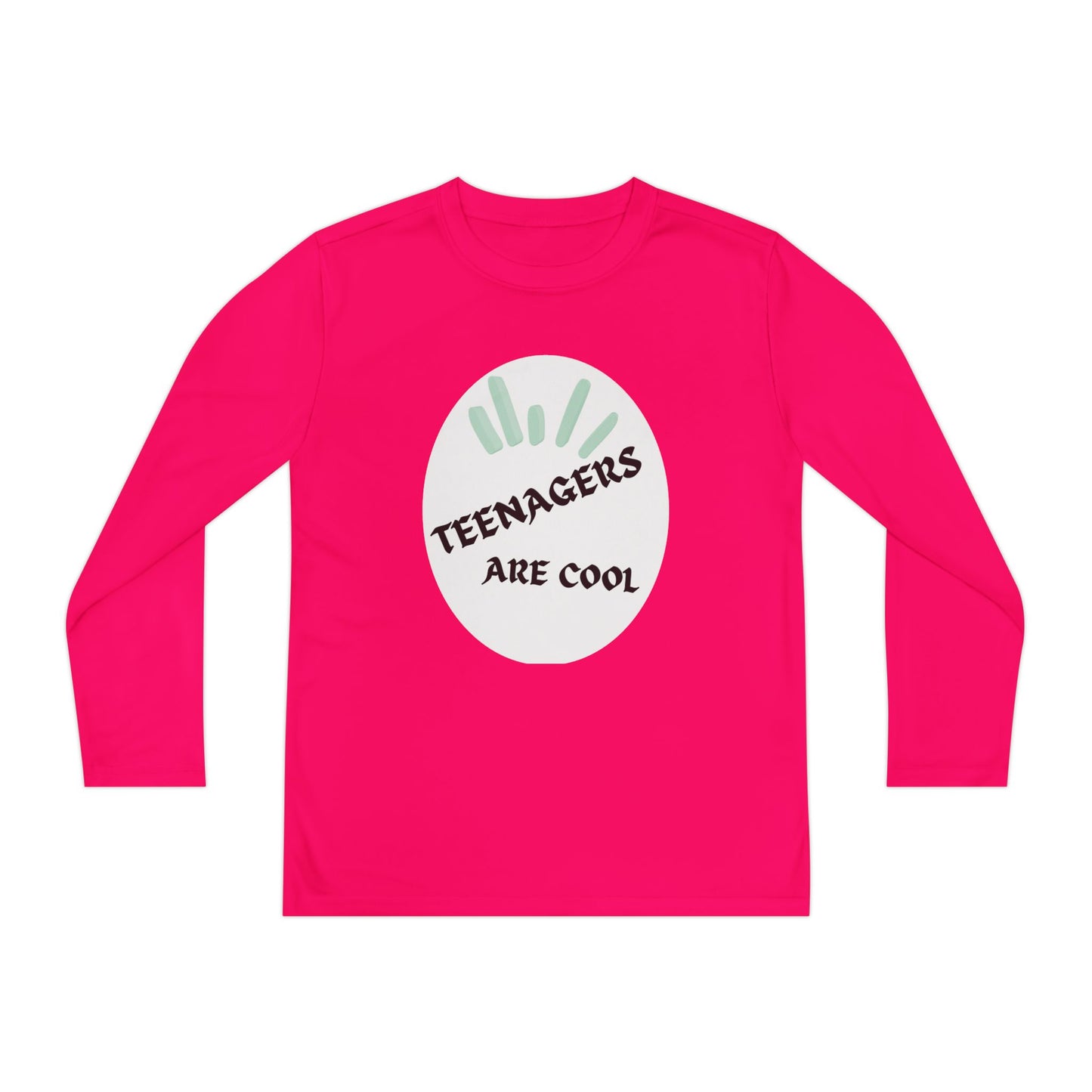 Youth Long Sleeve Tee - "Teenagers Are Cool" Graphic