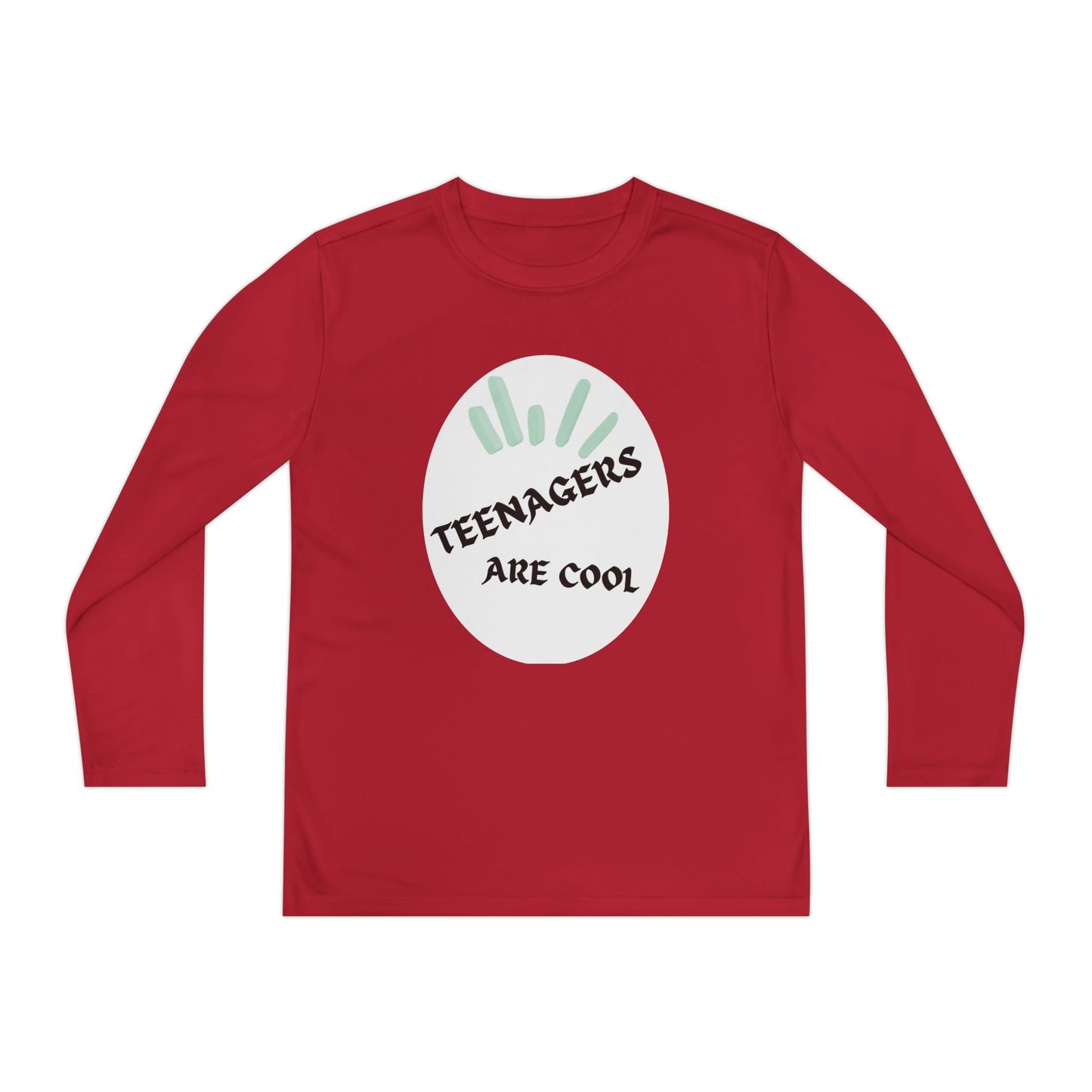 Youth Long Sleeve Tee - "Teenagers Are Cool" Graphic