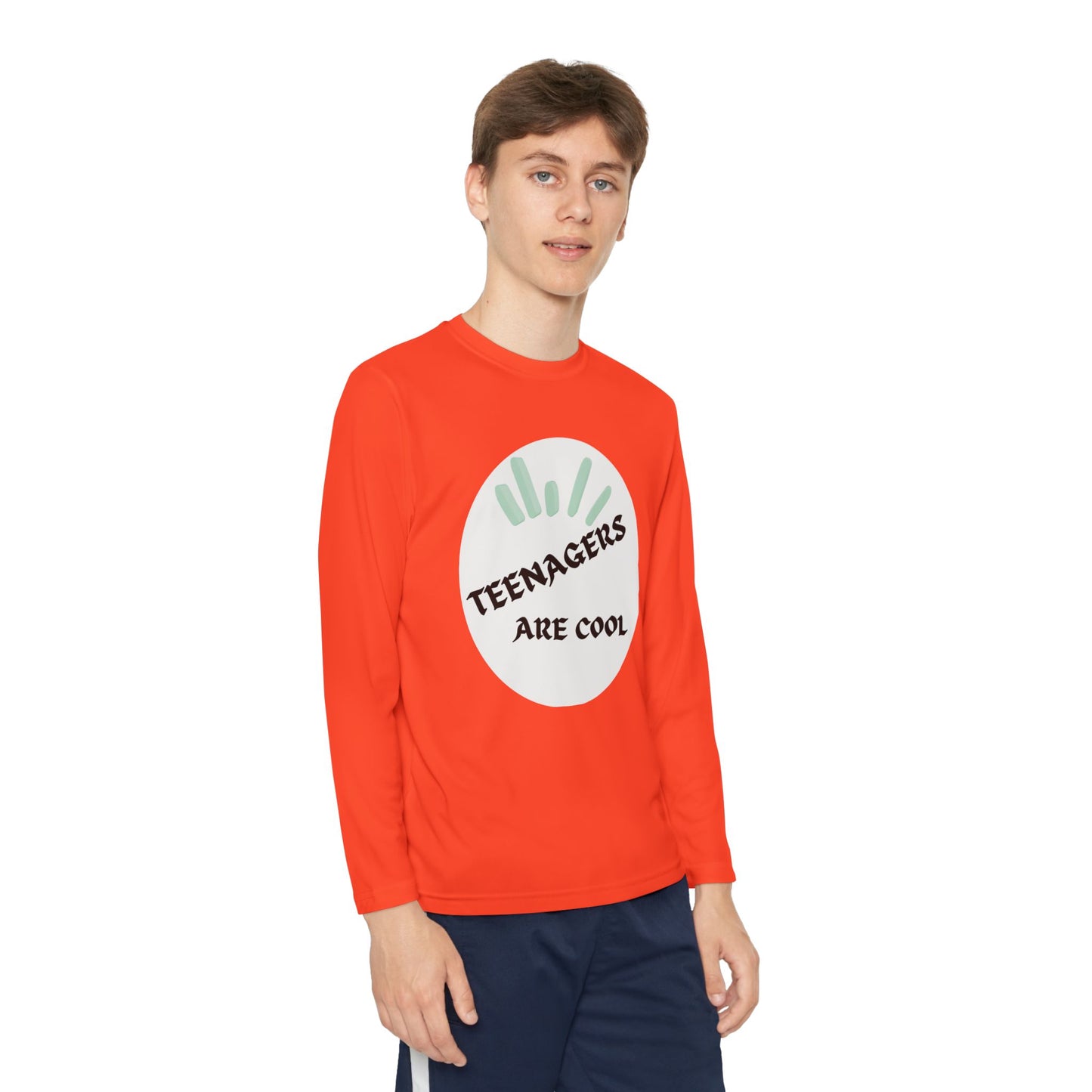 Youth Long Sleeve Tee - "Teenagers Are Cool" Graphic