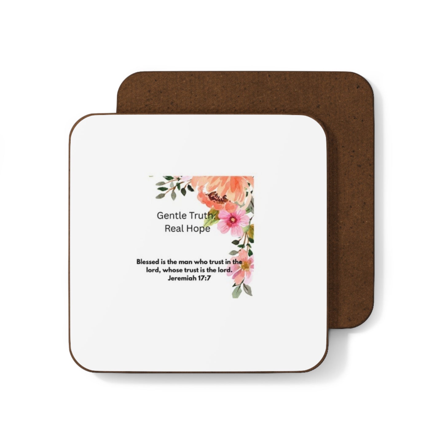 +1 Copy of Floral Quote Coaster Set, Inspirational Drink Coasters, Christian Home Decor, Gift for Her, Coffee Table Accessory, Housewarming Gift