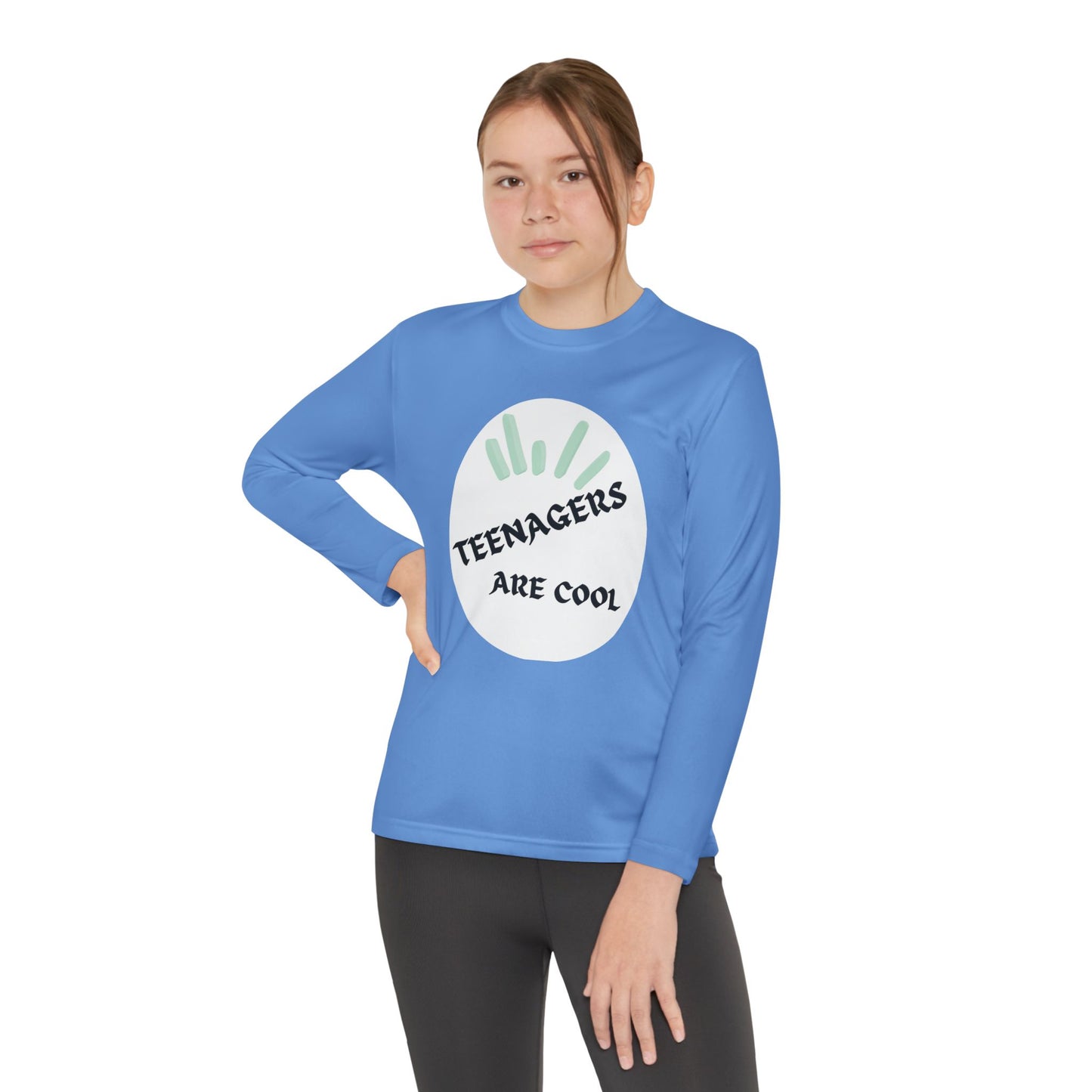 Youth Long Sleeve Tee - "Teenagers Are Cool" Graphic
