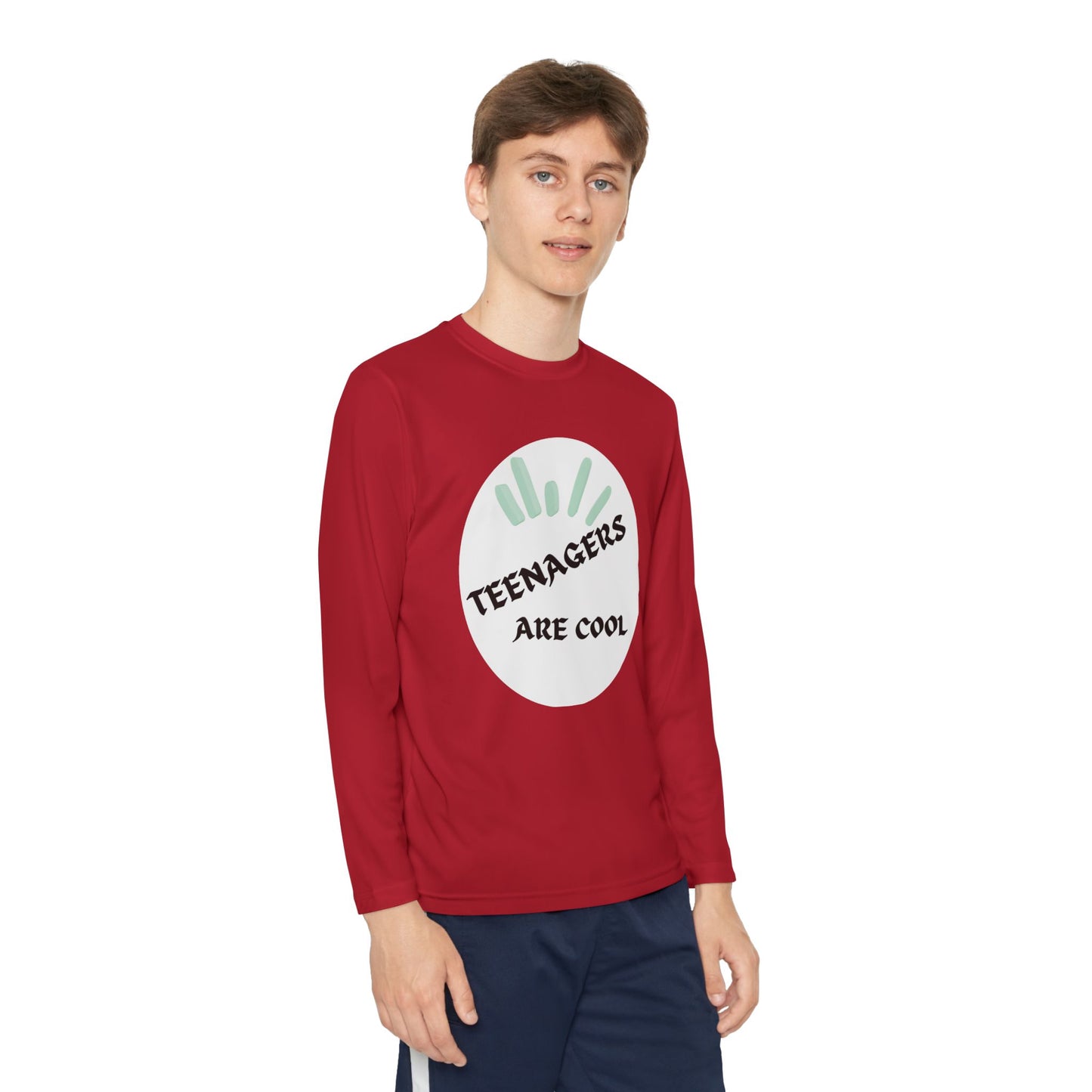 Youth Long Sleeve Tee - "Teenagers Are Cool" Graphic