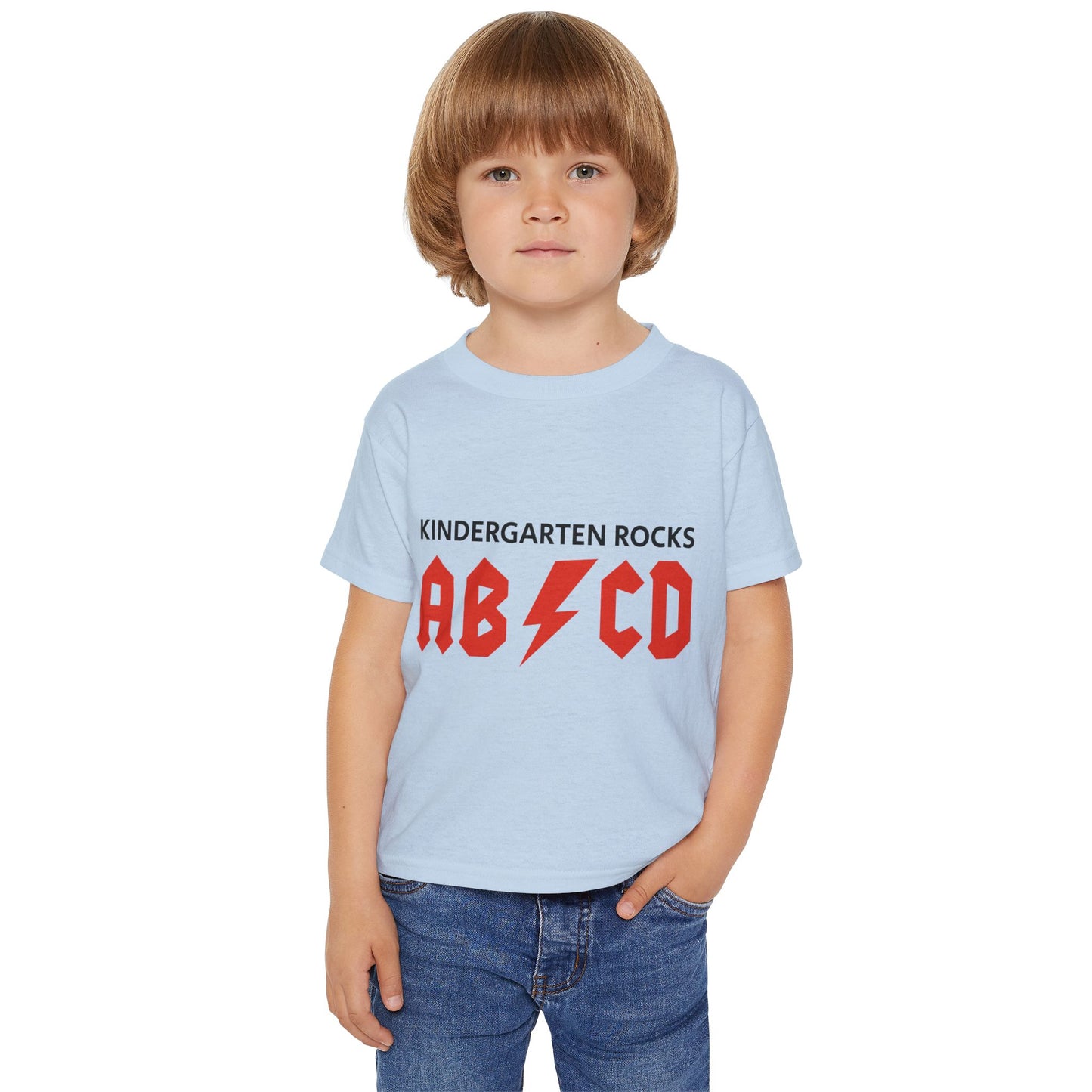 Kindergarten Rocks Toddler T-Shirt — AB/CD Lightning Graphic