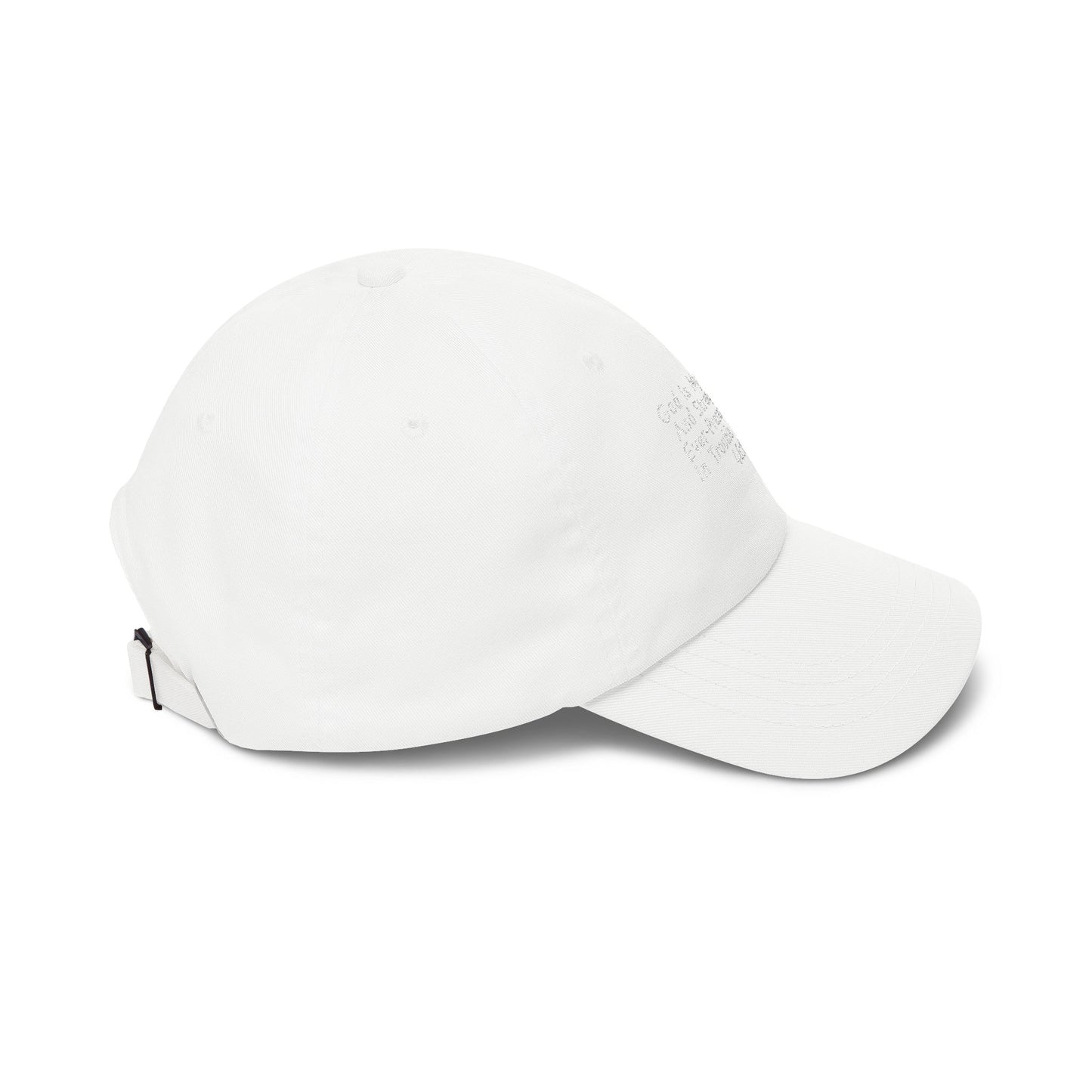 Classic Dad Cap — Minimal White Embroidered Baseball Hat
