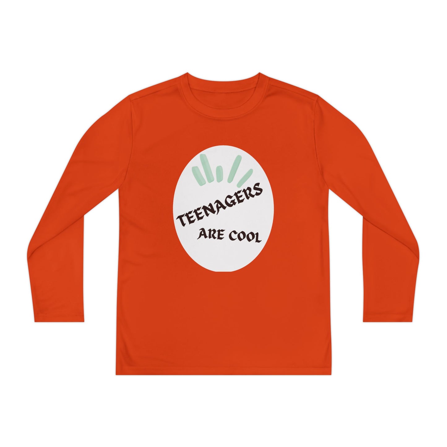 Youth Long Sleeve Tee - "Teenagers Are Cool" Graphic