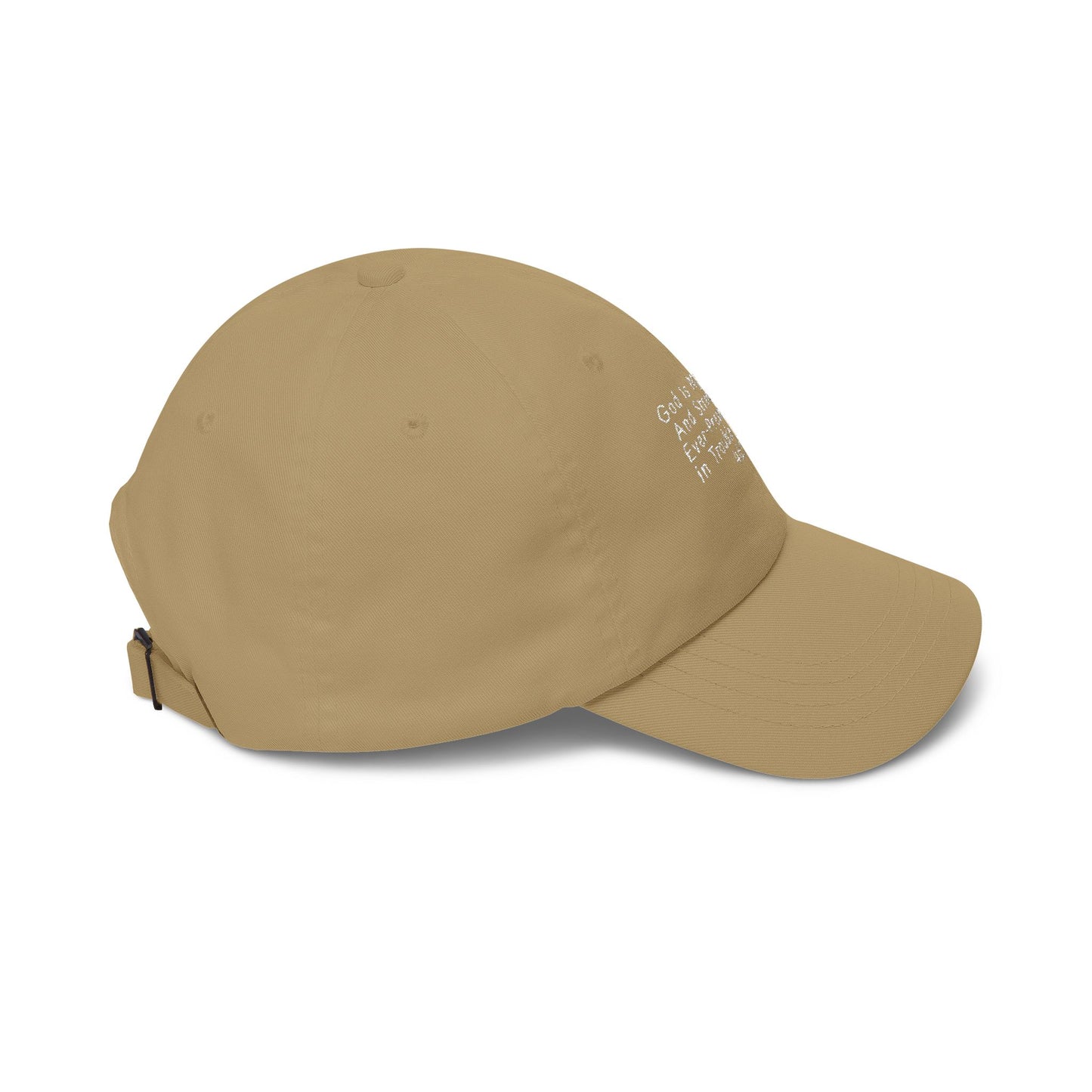 Classic Dad Cap — Minimal White Embroidered Baseball Hat