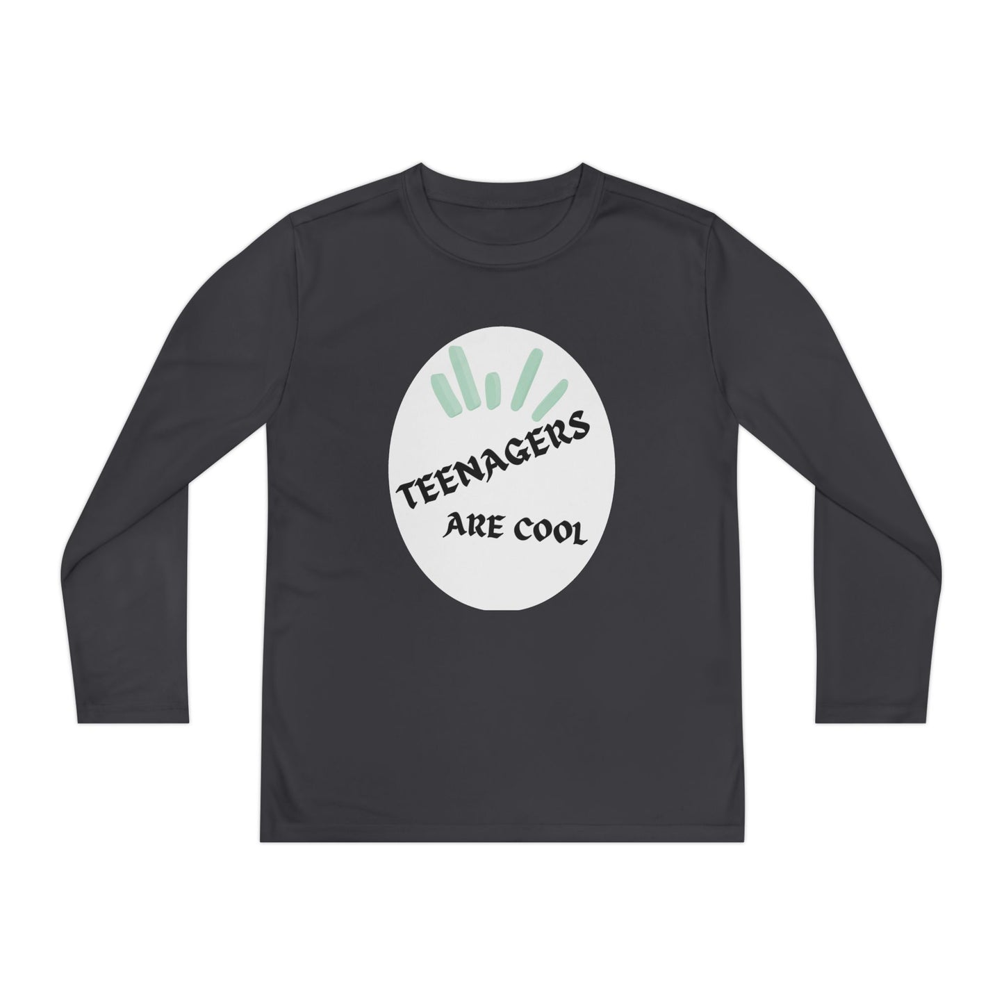 Youth Long Sleeve Tee - "Teenagers Are Cool" Graphic