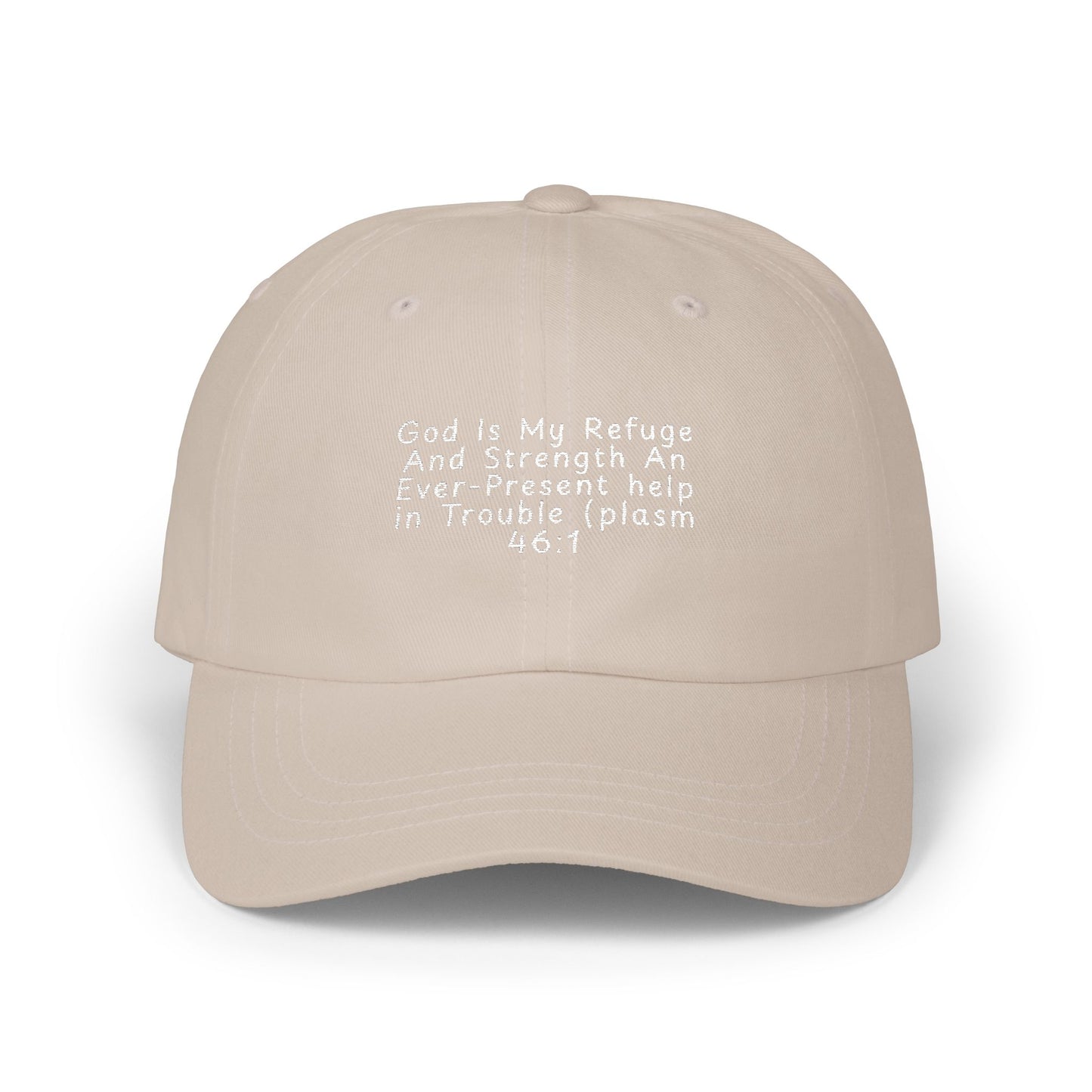 Classic Dad Cap — Minimal White Embroidered Baseball Hat