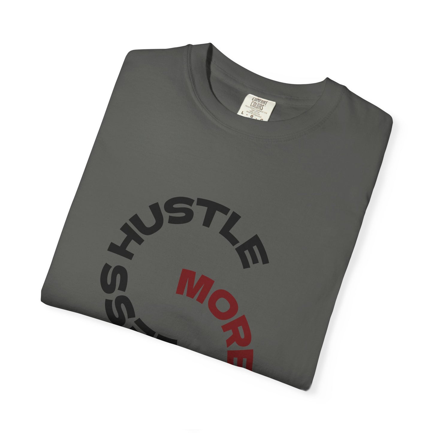 Coffee Hustle T-Shirt — “More Coffee, Less Hustle” Graphic Tee (Take a Sip)
