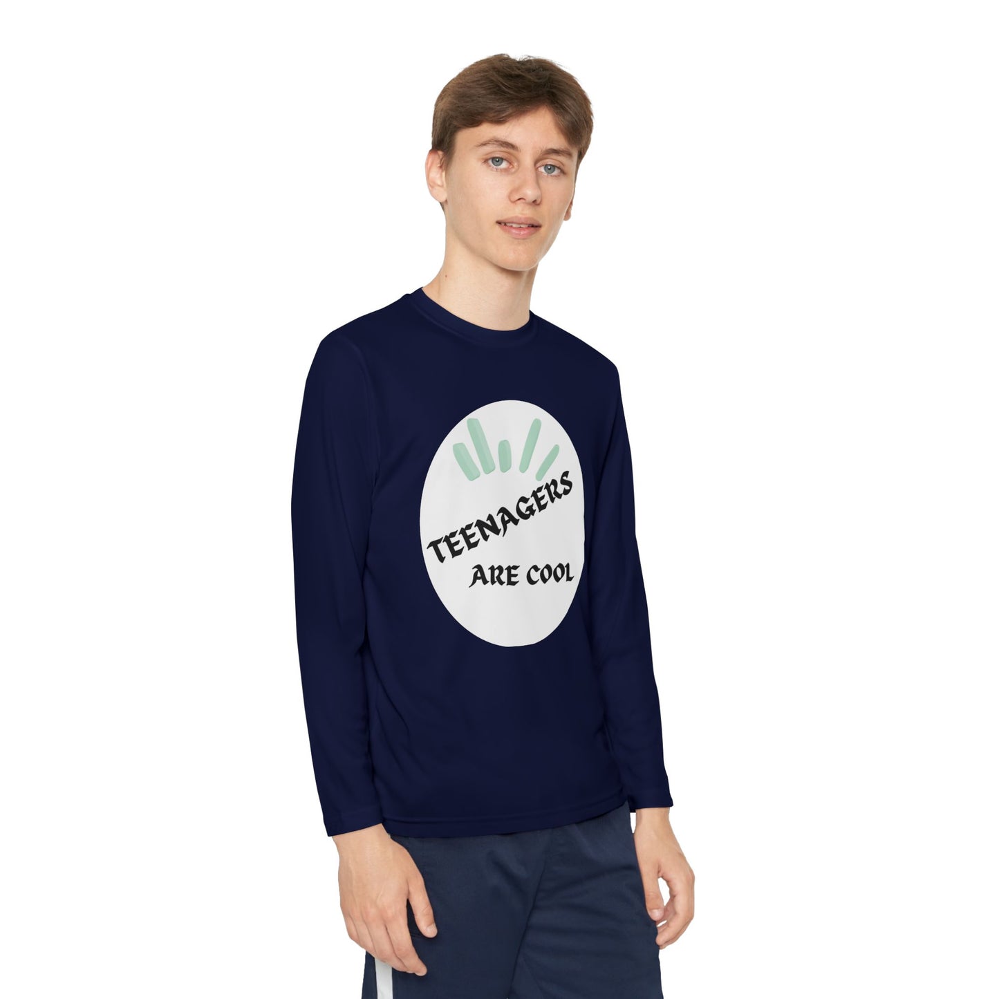 Youth Long Sleeve Tee - "Teenagers Are Cool" Graphic