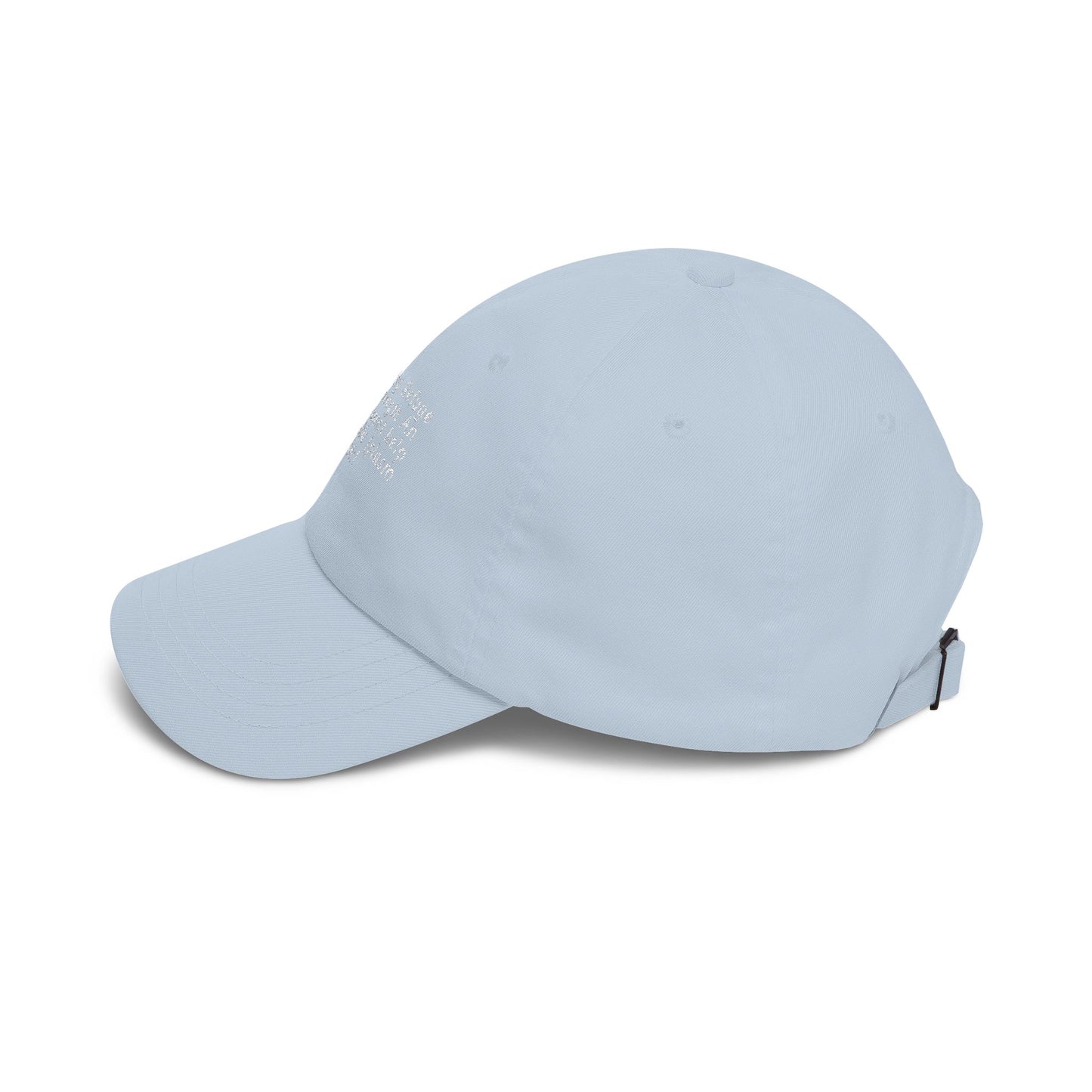 Classic Dad Cap — Minimal White Embroidered Baseball Hat