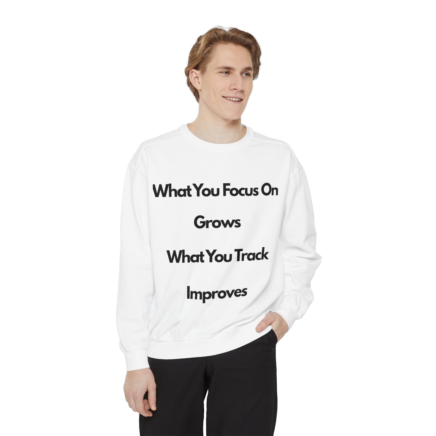Stay Focus- Unisex Garment-Dyed Sweatshirt