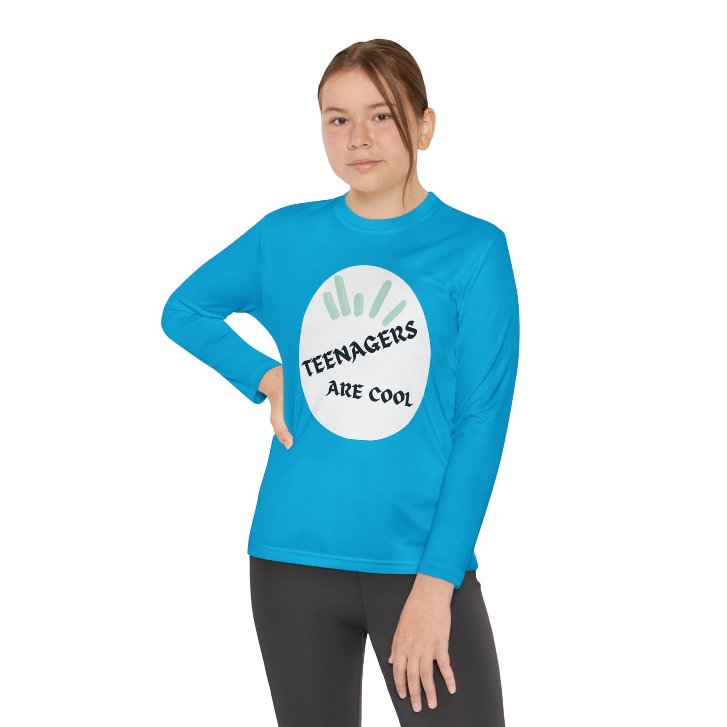 Youth Long Sleeve Tee - "Teenagers Are Cool" Graphic