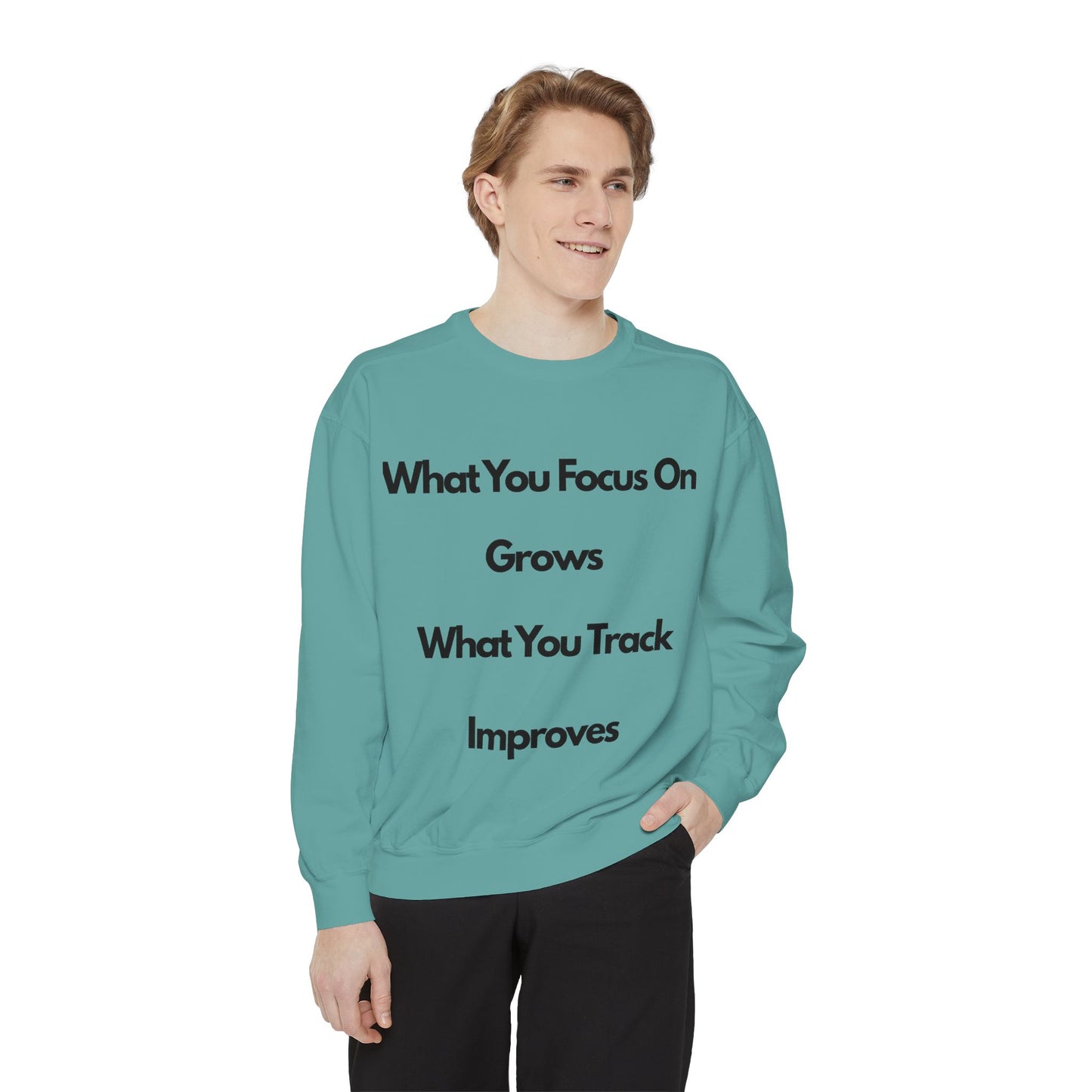 Stay Focus- Unisex Garment-Dyed Sweatshirt