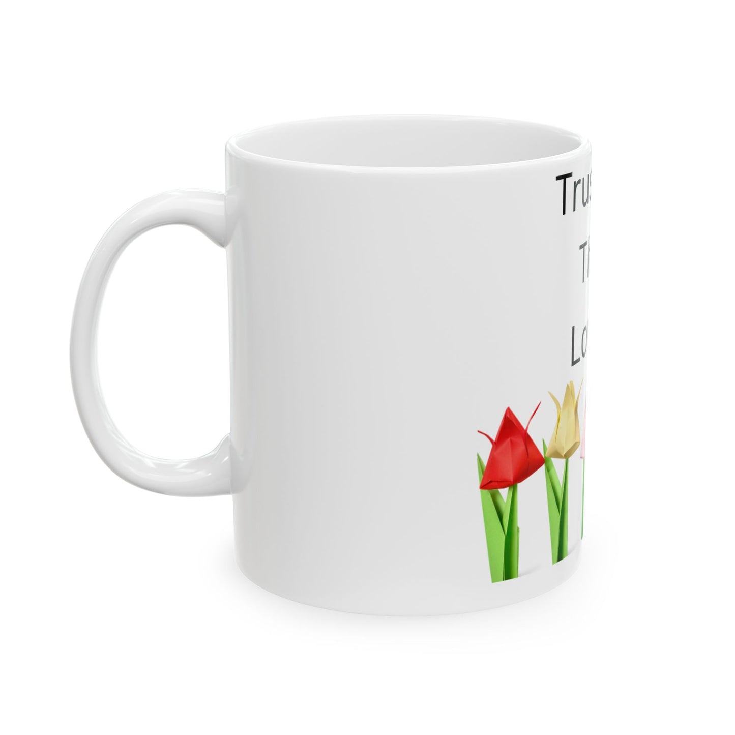 + 1 Inspirational Ceramic Mug, Trust In The Lord, Perfect for Gifting and Daily Motivation.