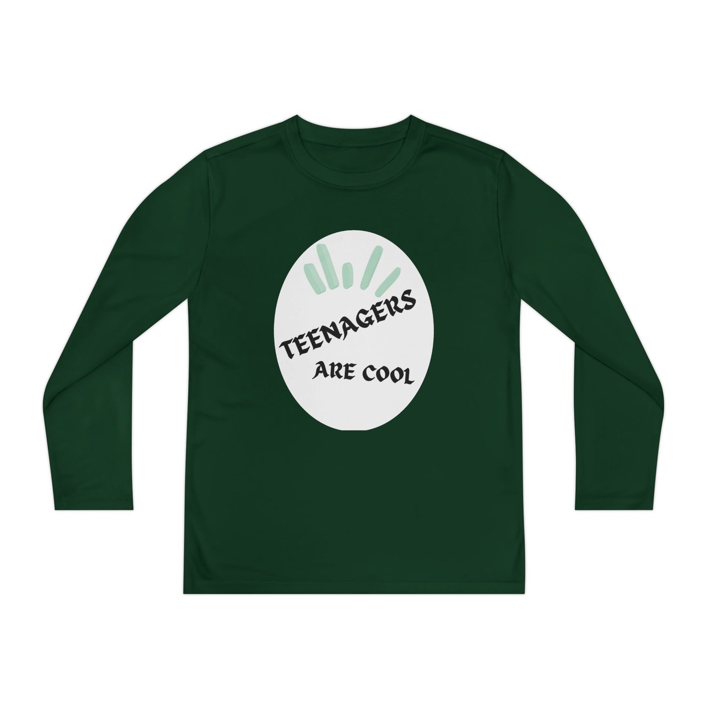 Youth Long Sleeve Tee - "Teenagers Are Cool" Graphic