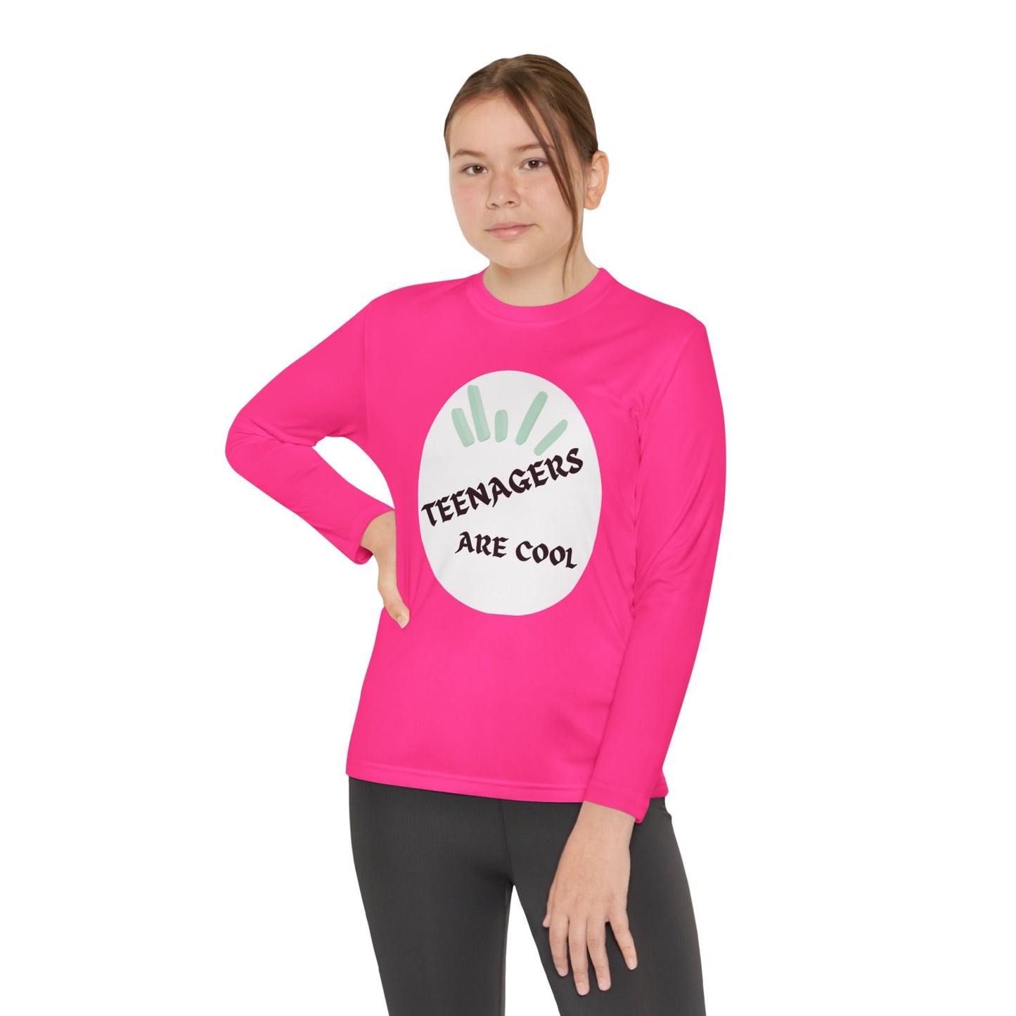 Youth Long Sleeve Tee - "Teenagers Are Cool" Graphic
