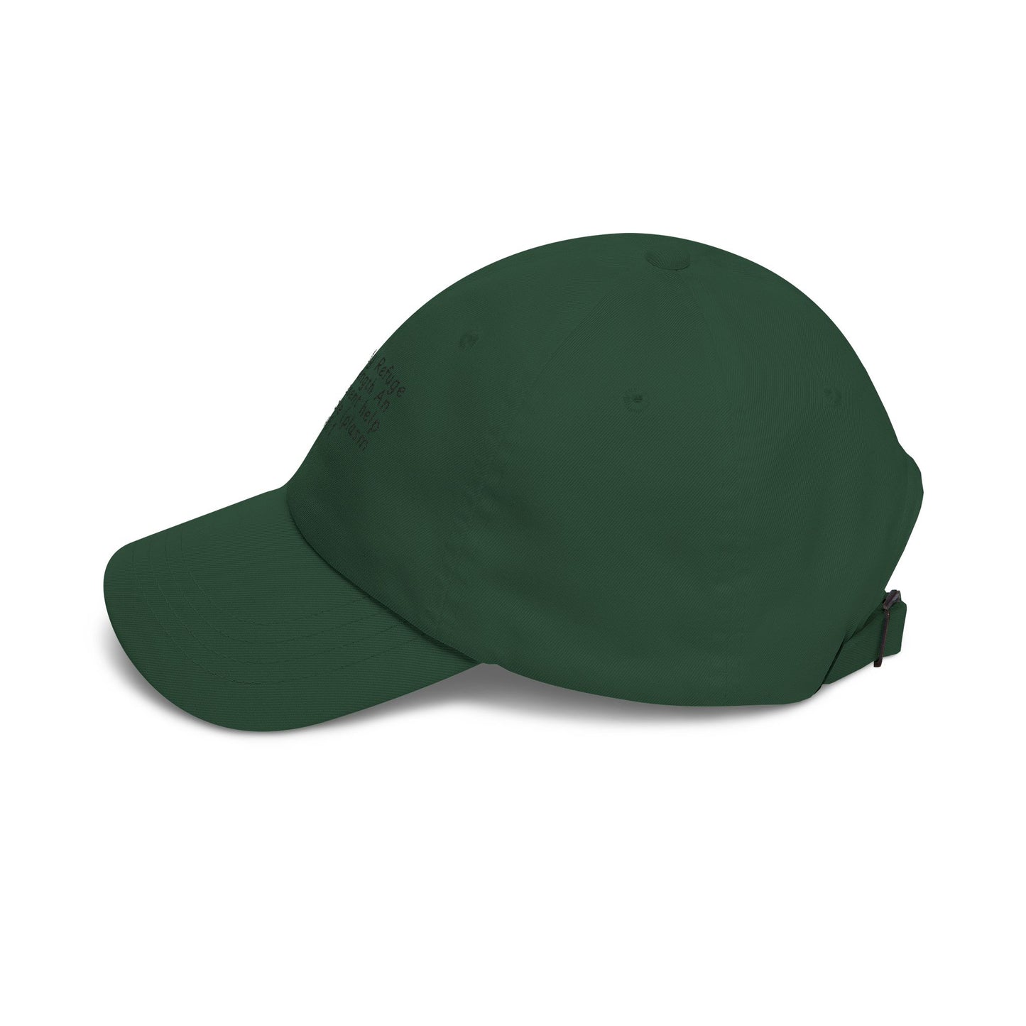 Embroidered Scripture Dad Cap — "God Is My Refuge" (Psalm 46:1)
