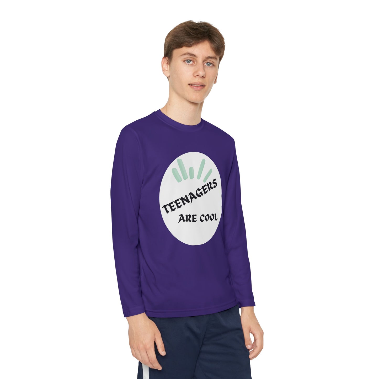 Youth Long Sleeve Tee - "Teenagers Are Cool" Graphic