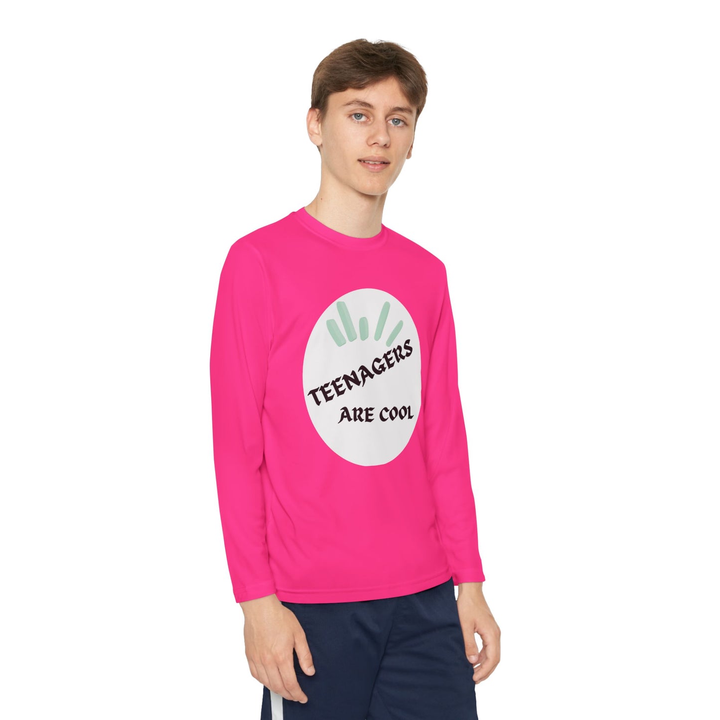 Youth Long Sleeve Tee - "Teenagers Are Cool" Graphic